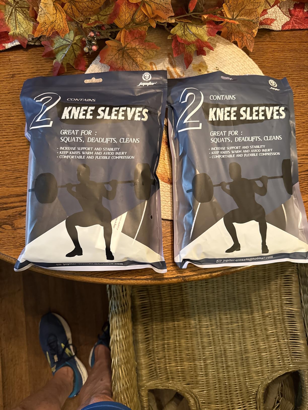 Jupiter Knee Sleeves (1 Pair), 7mm Compression Knee Braces for Squats, Weightlifting, Powerlifting, Cross Training for Men & Women customer photo 1