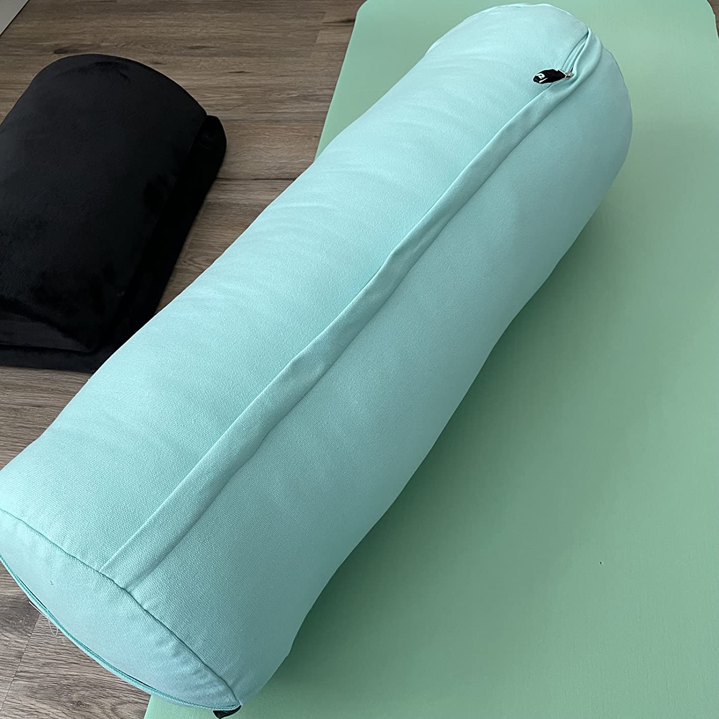 Retrospec Sequoia Yoga Bolster Pillow - Meditation Cushion for Yoga Practices - Includes Machine Washable 100% Cotton Cover & Durable Carry Handle customer photo 2