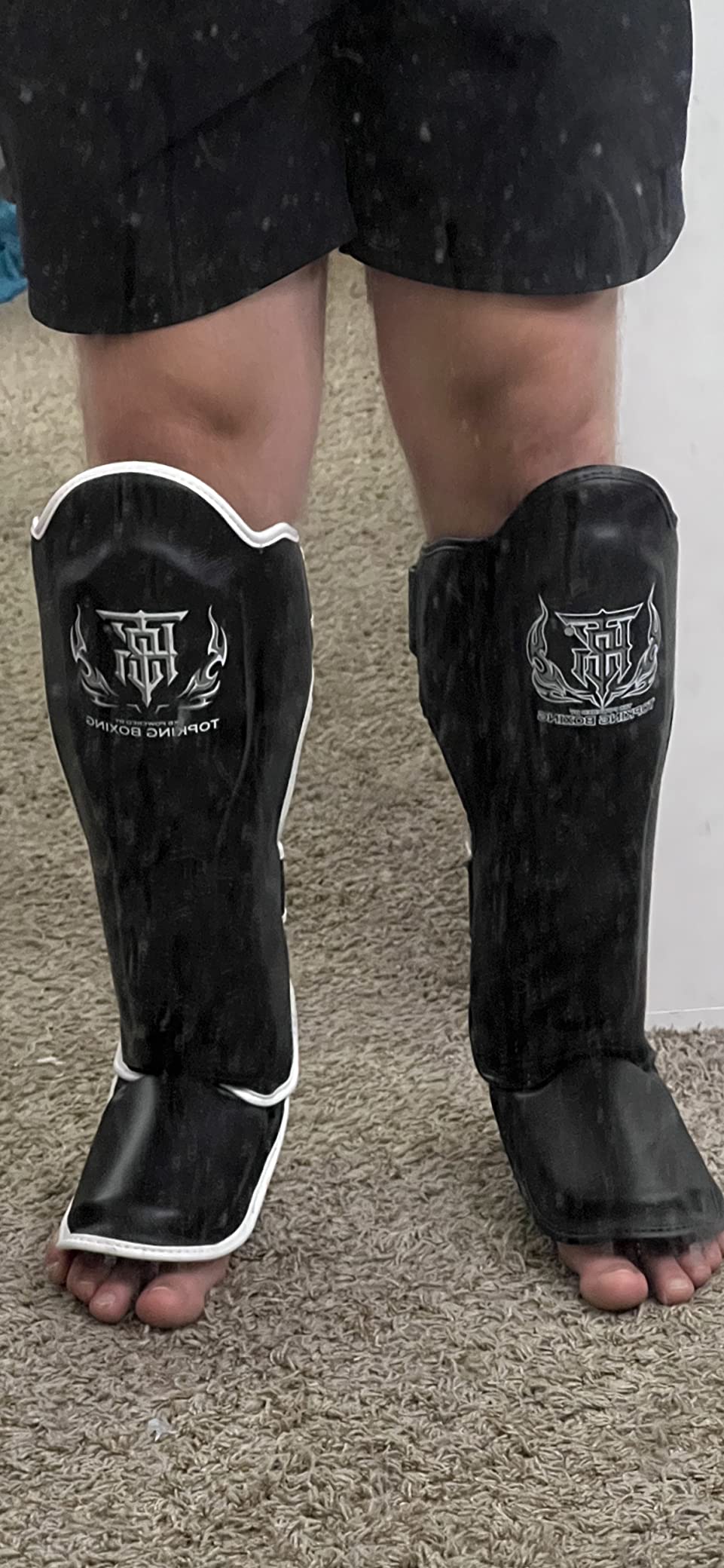 Top King New Pro Leather Shin Guards for Muay Thai customer photo 1