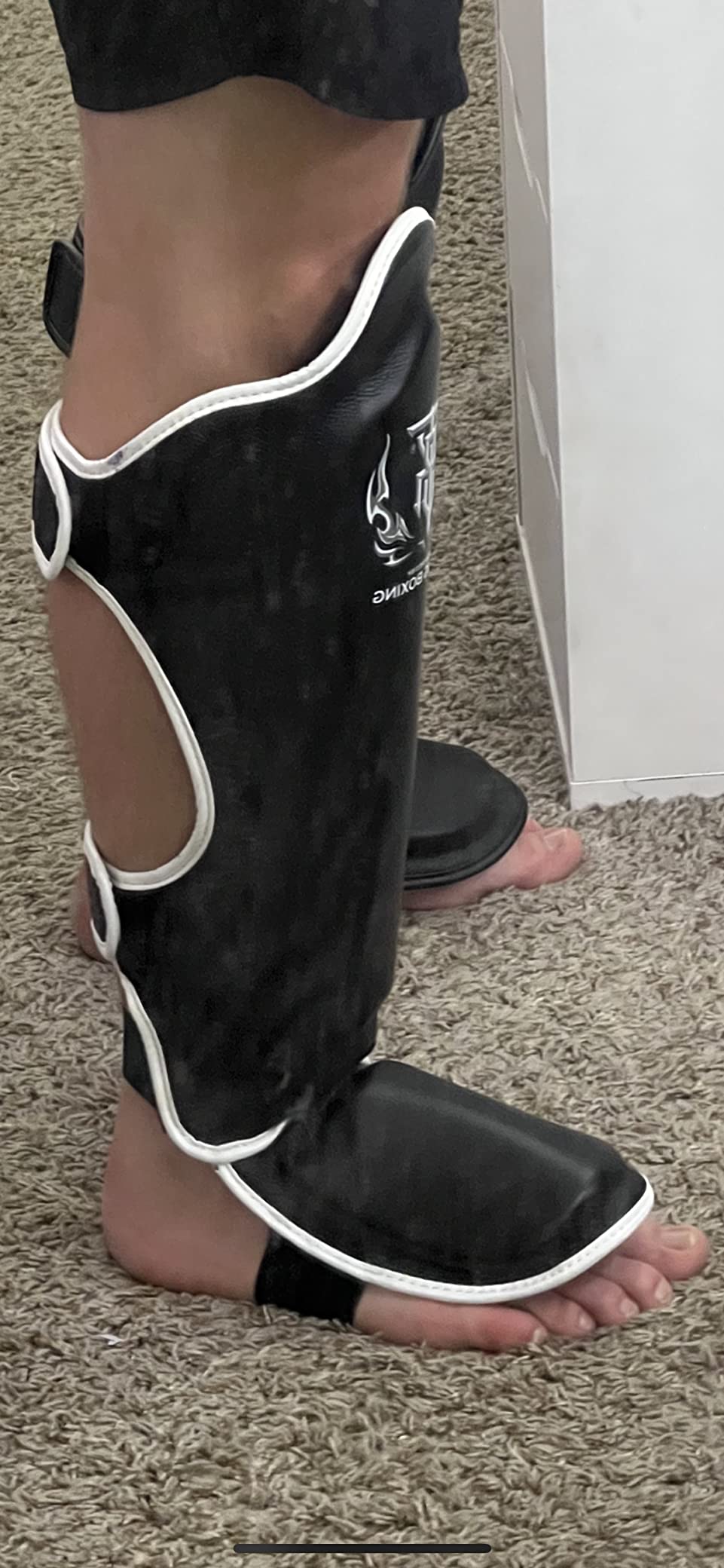 Top King New Pro Leather Shin Guards for Muay Thai customer photo 2