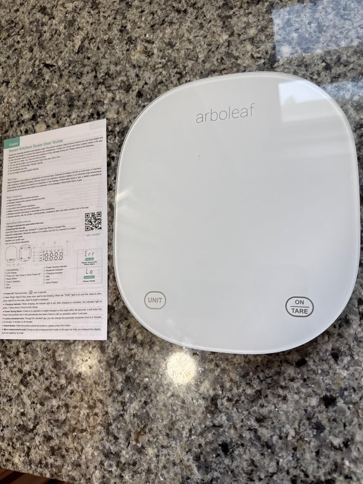 Arboleaf Smart Food Kitchen Scale, 22lb Digital Food Scale with Nutritional Calculator, Smart Kitchen Weighing with App for Macro, Keto, Calorie, Cooking, Grams and Ounces, 0.1oz/0.5g, Black customer photo 1