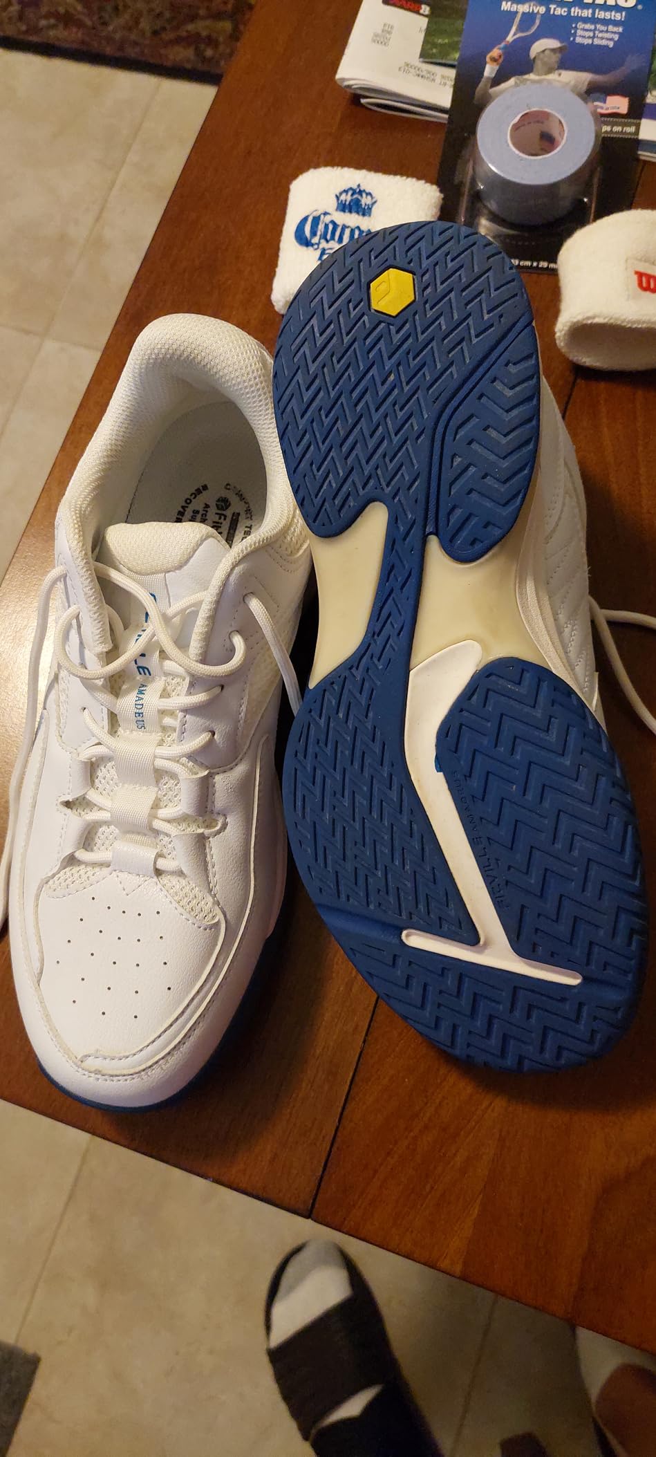 FitVille Men's Wide Pickleball Shoes All Court Tennis Shoes with Arch Support for Plantar Fasciitis customer photo 1