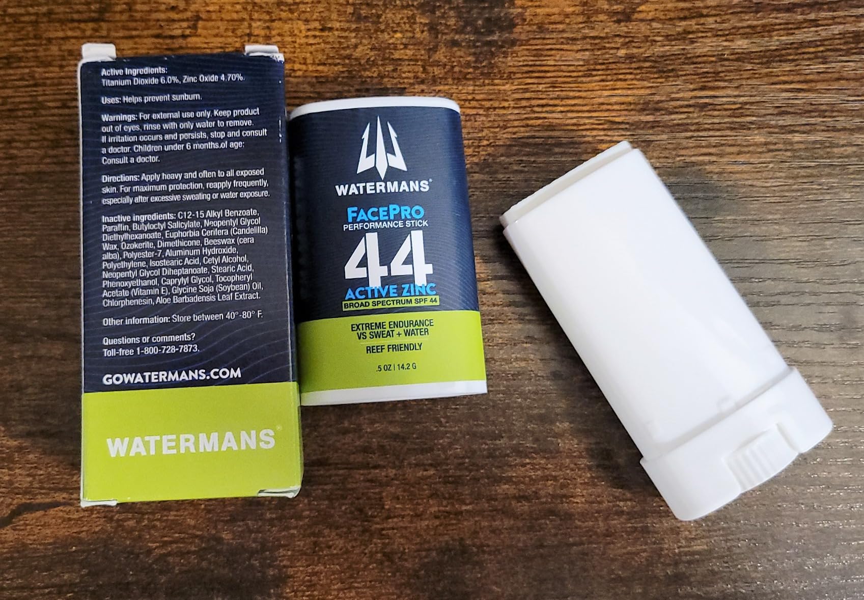 Watermans FacePro SPF 44 Mineral Zinc Oxide Stick for Face - Reef-Safe, Broad Spectrum UVA/UVB Protection, Travel-Friendly Sun Care customer photo 2