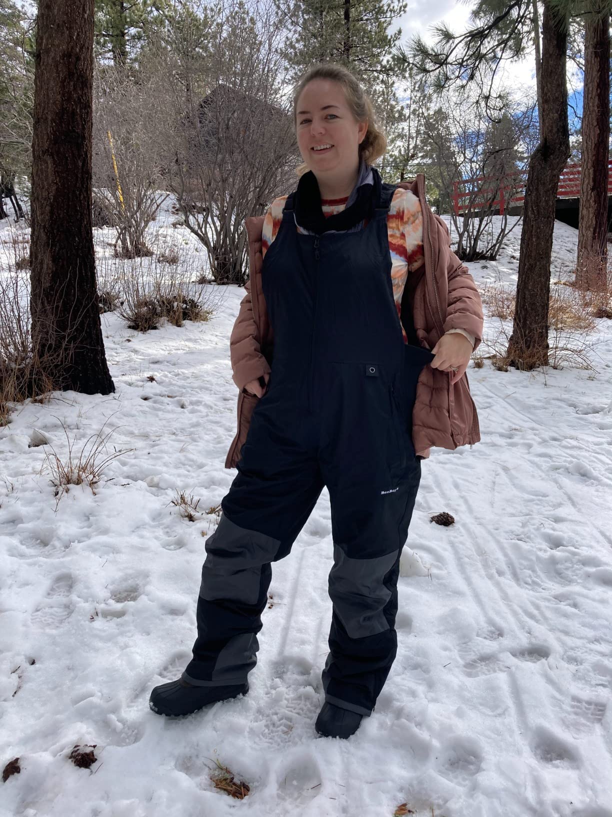 BenBoy Women's Snow Bibs Ski Waterproof Windproof Insulated Overalls Ripstop Snowboard Pants Winter customer photo 2