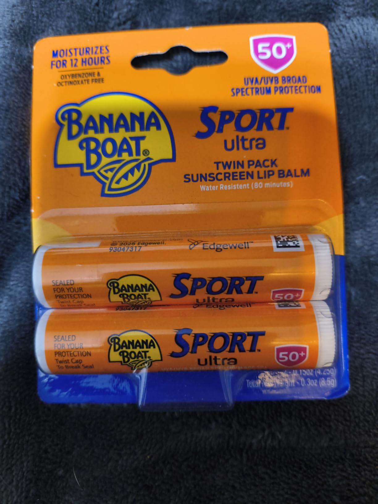 Banana Boat Sport Ultra SPF 50 Lip Sunscreen Twin Pack SPF Lip Balm Pack, Banana Boat Lip Balm SPF 50, Oxybenzone Free Sunscreen, Lip Sunblock, Travel Size Sunscreen for Lips, 2 Pack customer photo 1