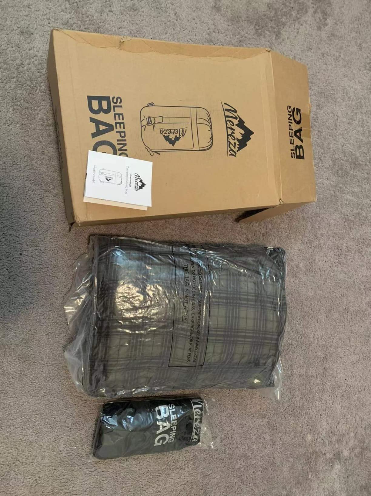MEREZA 0 Degree Winter Sleeping Bag for Adults Kids with Pillow, Cold Weather Sleeping Bag customer photo 2