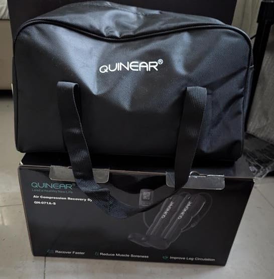 QUINEAR Air Compression Recovery System, Sequential Device for Massage Therapy, Foot and Leg Recovery Boots to Improve Circulation for Athletes, FSA-HSA Eligible (Medium) customer photo 1