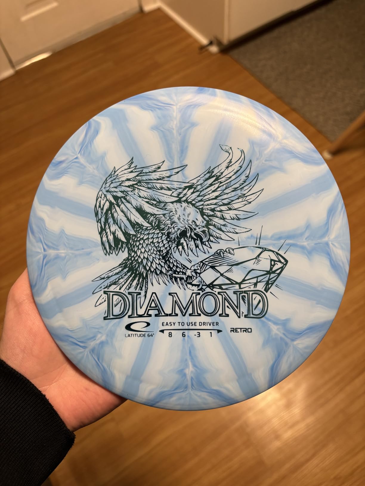 Latitude 64 Retro Burst Diamond Disc Golf Driver | Beginner Friendly Frisbee Golf Disc | 160g and Under | Burst Pattern and Stamp Color May Vary customer photo 1