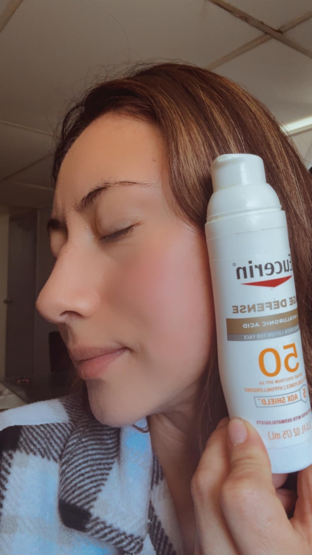 Eucerin Sun Age Defense SPF 50 Face Sunscreen Lotion with Hyaluronic Acid, Hypoallergenic, Non-Comedogenic customer photo 2