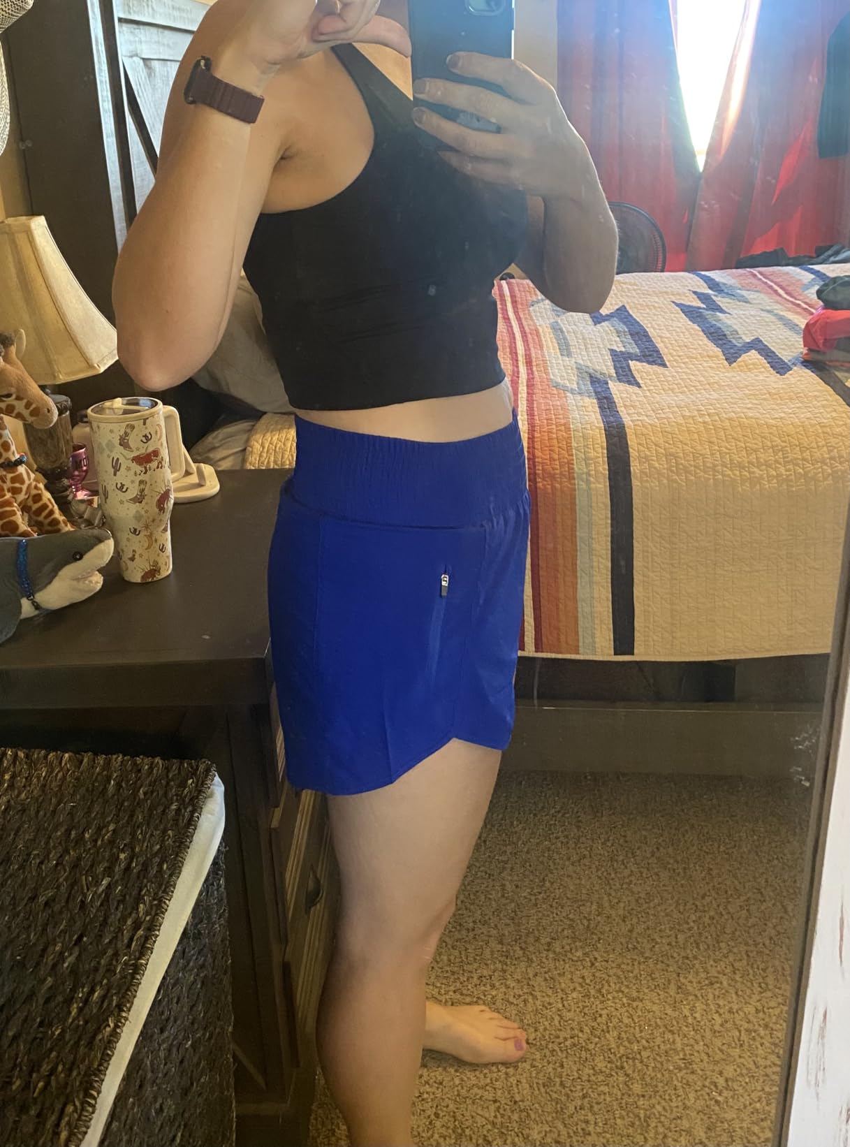 Women's Athletic Shorts High Waisted Running Short Pocket 2.5