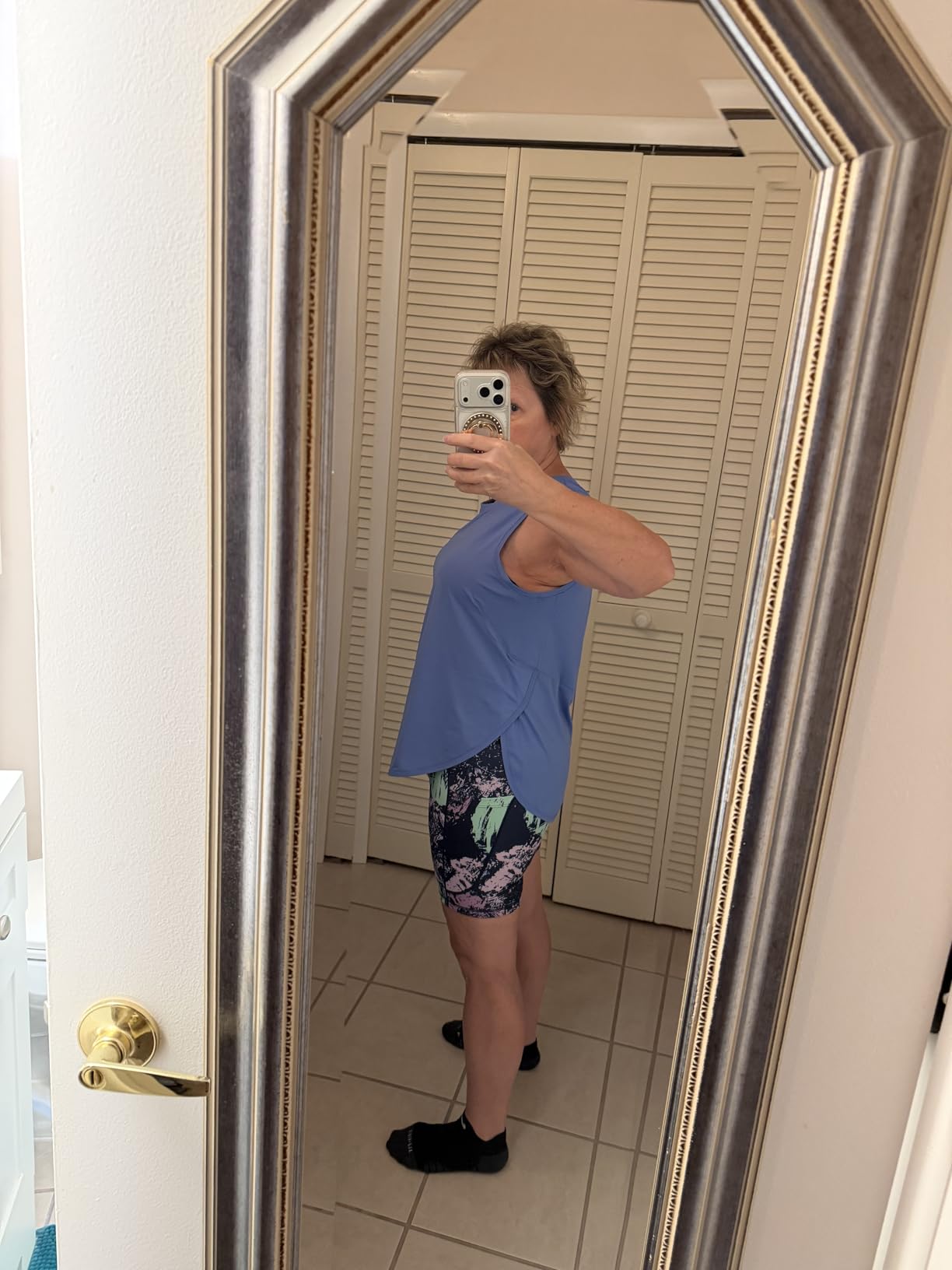 JOYSPELS Ice Silk Workout Tank Tops for Women Cool-Dry Sleeveless Loose Fit Yoga Shirts Athletic customer photo 1