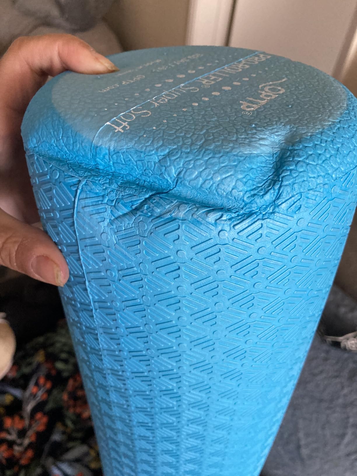OPTP PRO-Roller Super Soft Density Foam Roller 36 in - Light Blue Low Density Foam Roller for Exercise, Gentle Massage, and Physical Therapy 36