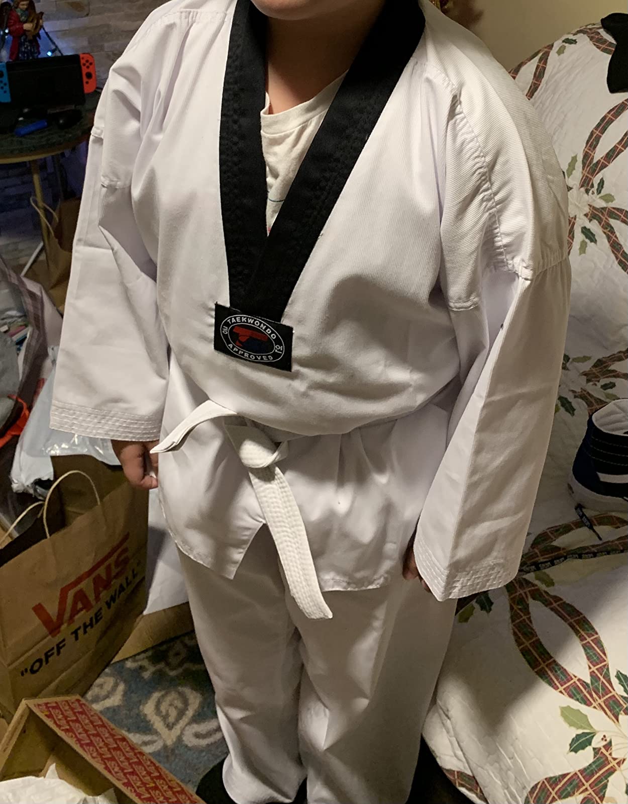 PFG Taekwondo Uniform - Kids Adults Unisex - White Belt Included customer photo 2