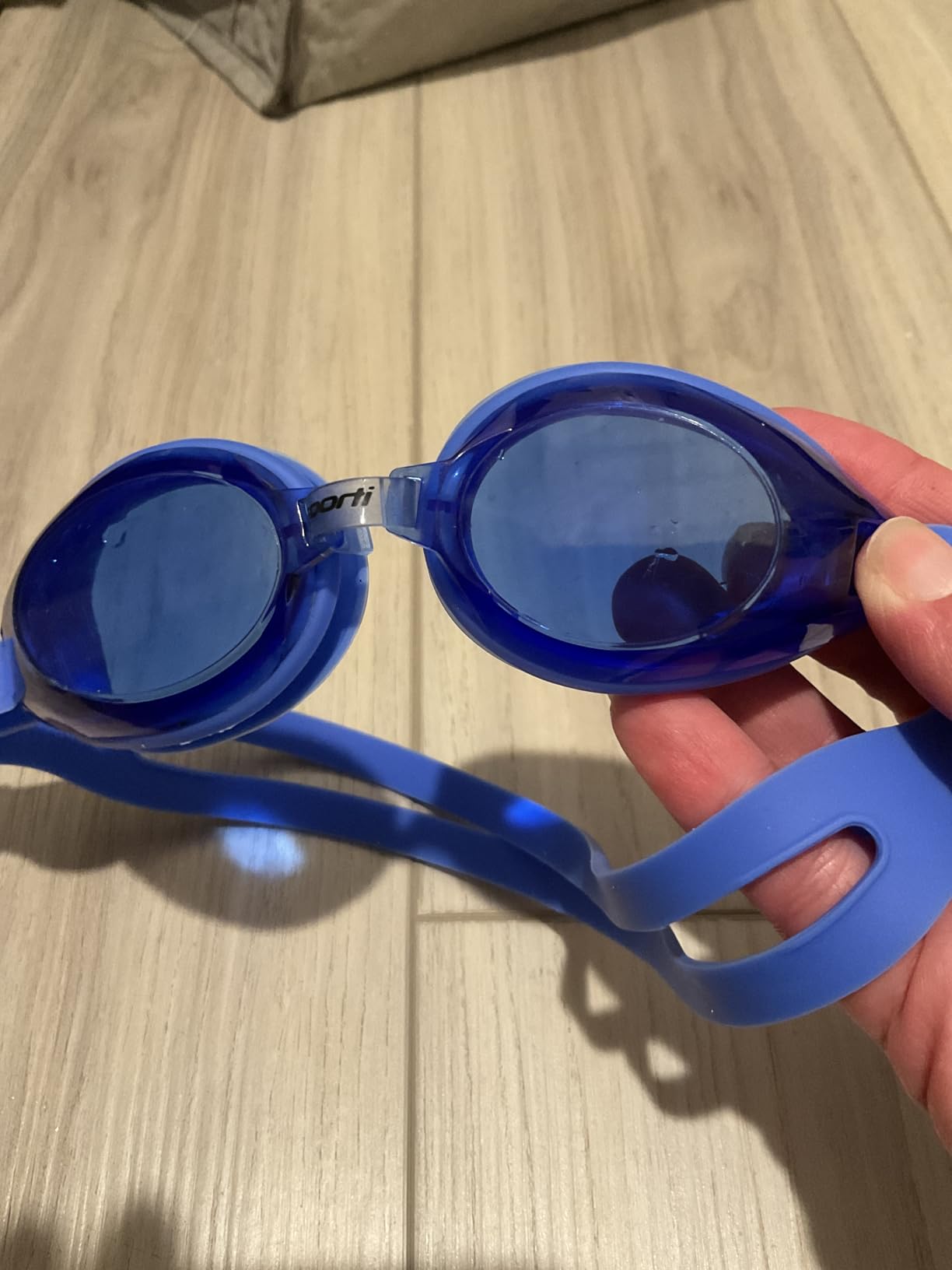 Sporti Unisex Adult Positive Optical Swimming Goggles, Antifog Swim Goggles for Men & Women, Shatter-resistant, Double Straps customer photo 2