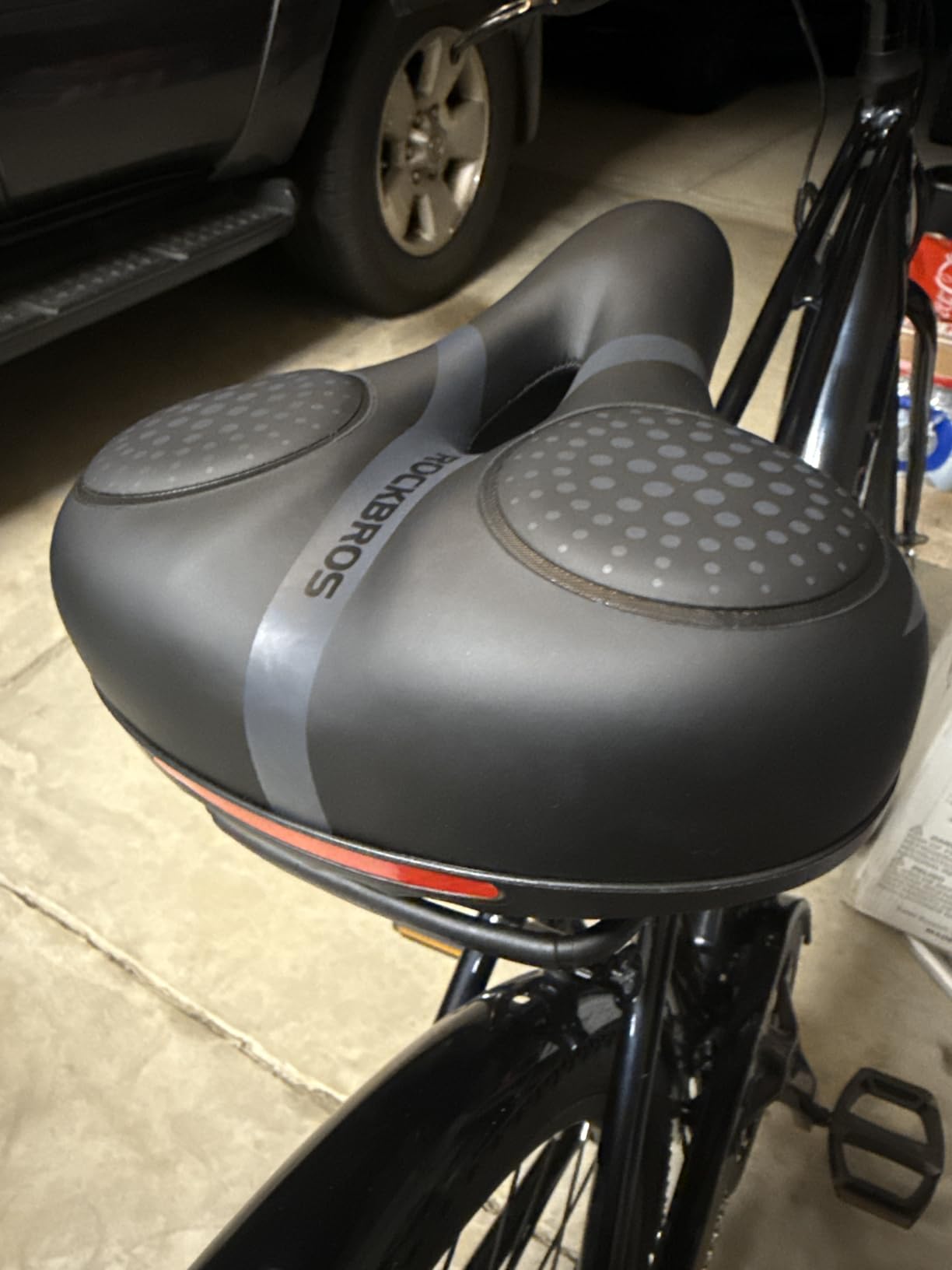 ROCKBROS Bike Seat for Men Women Comfort Wide Gel Bike Seat Replacement,Breathable Waterproof Padded Bicycle Saddle, Compatible with Cruiser/Mountain/Fat Bikes customer photo 2