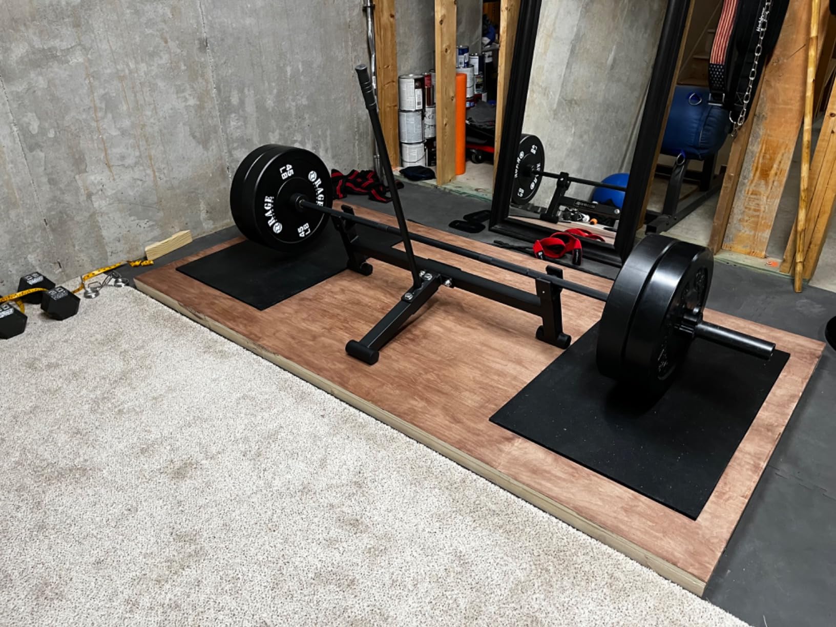 Bells of Steel Deadlift Jack 2.0 Premium Barbell Jack | Long Handle Deadlift Bar Jack | Bar Jack Durable Nylon Rollers for Easier Bar Centering | Protective UHMW Deadlift Stand, 800lb Capacity customer photo 2
