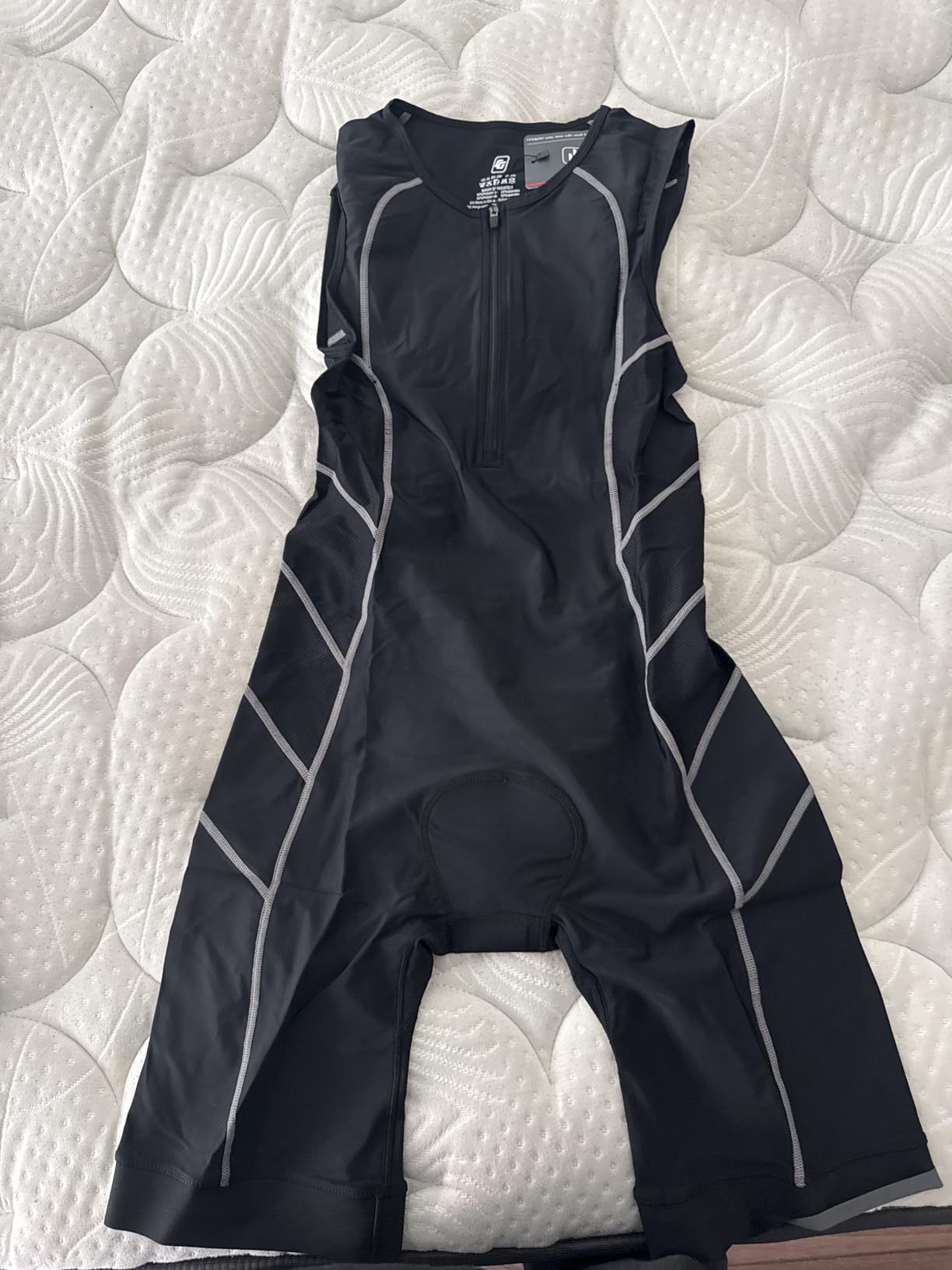 Triathlon Suits Mens One-Piece Sleeveless Trisuits Skin Wet Suit for Running Cycling Swimming customer photo 1