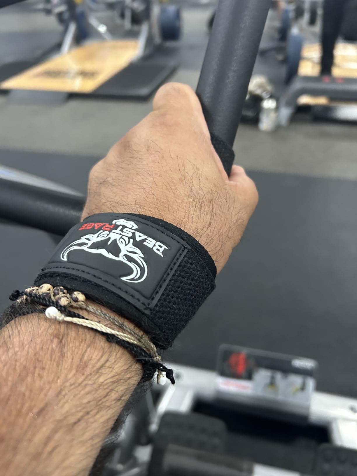BEAST RAGE Lifting Wrist Straps for Weightlifting, Straps Gym Grip Power Workouts Lifting Straps Padded Neoprene & Premium Cotton Men Women, Deadlift Bodybuilding Exercise Lifting Straps customer photo 1
