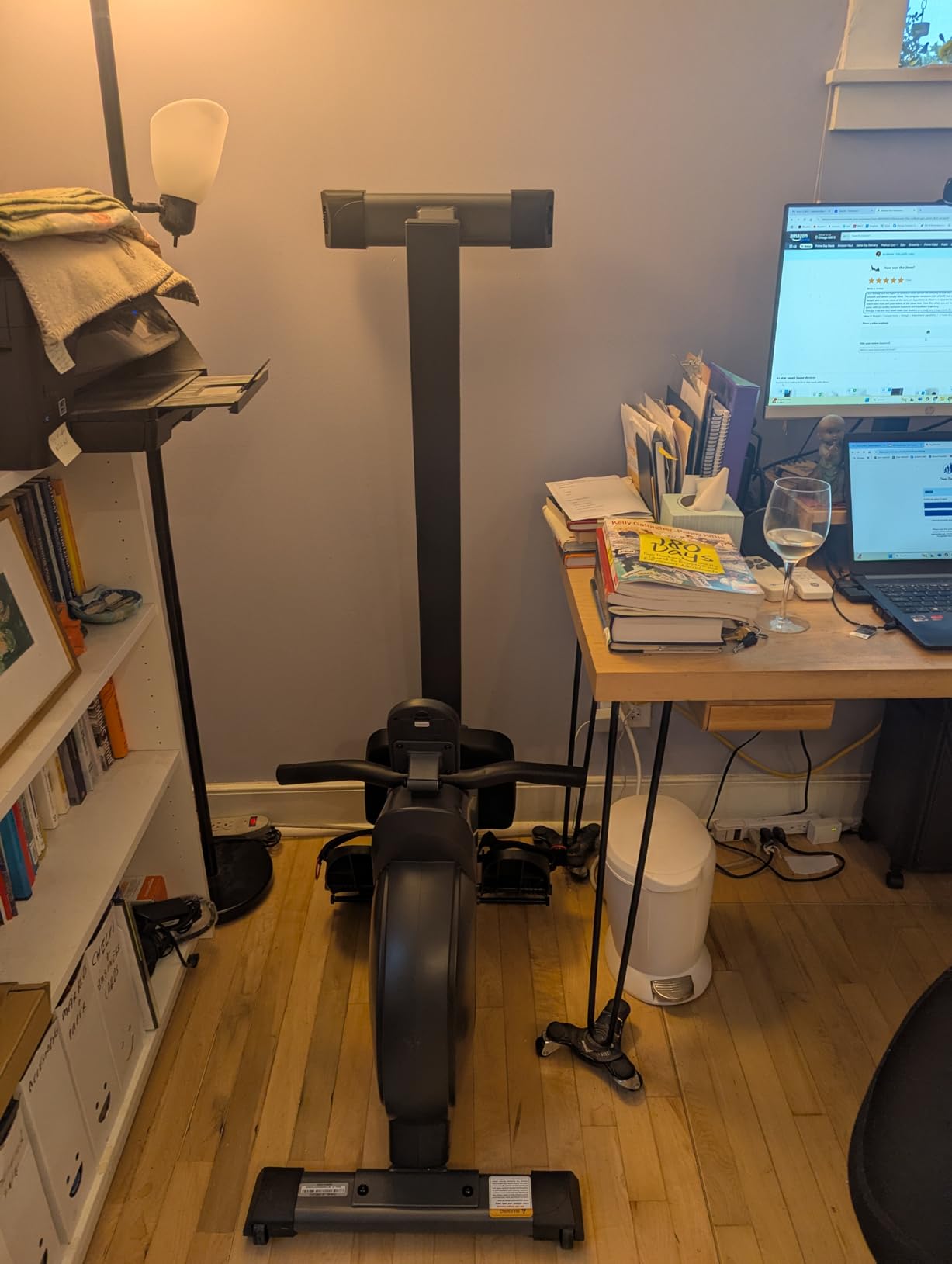 Sunny Health & Fitness Magnetic Rowing Machine with Extended Slide Rail with Bluetooth Connection to Free SunnyFit App - SF-RW522016 customer photo 1