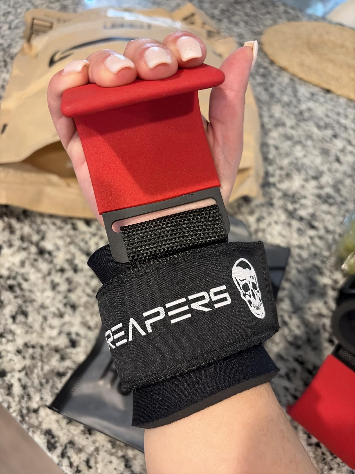 Gymreapers Weight Lifting Hooks (Pair), Heavy Duty Power Wrist Straps Hand Grip Support For Deadlifts, Pull Ups, Shrugs - Gym Gloves For Men and Women customer photo 2