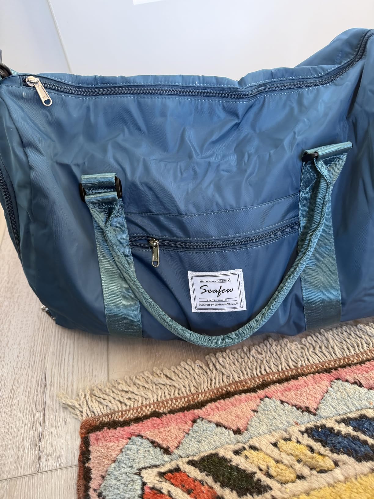 Gym Bag Womens Mens with Shoes Compartment and Wet Pocket Travel Duffel Bag customer photo 2