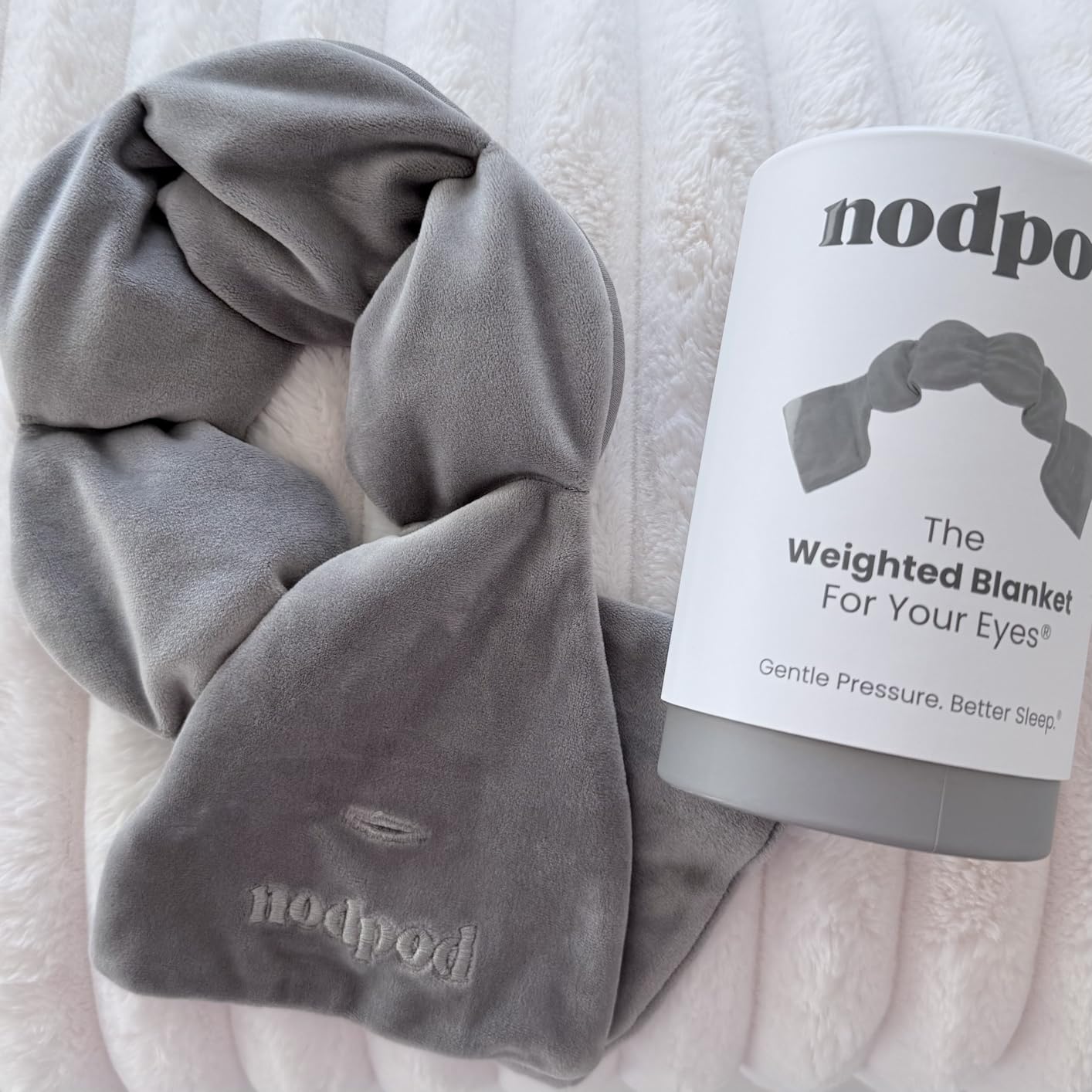 Nodpod Gentle Pressure Sleep Mask | Patented Light Blocking Design for Sleeping, Traveling & Relaxation - Sage customer photo 2