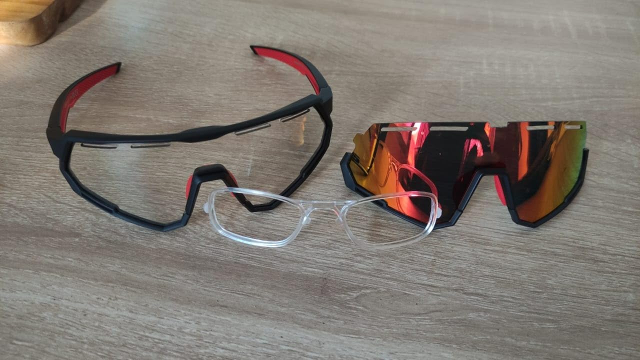 ROCKBROS Mountain Bike Glasses for Men Cycling Glasses with Interchangeable Polarized + Photochromic Lenses Sport Sunglasses customer photo 1