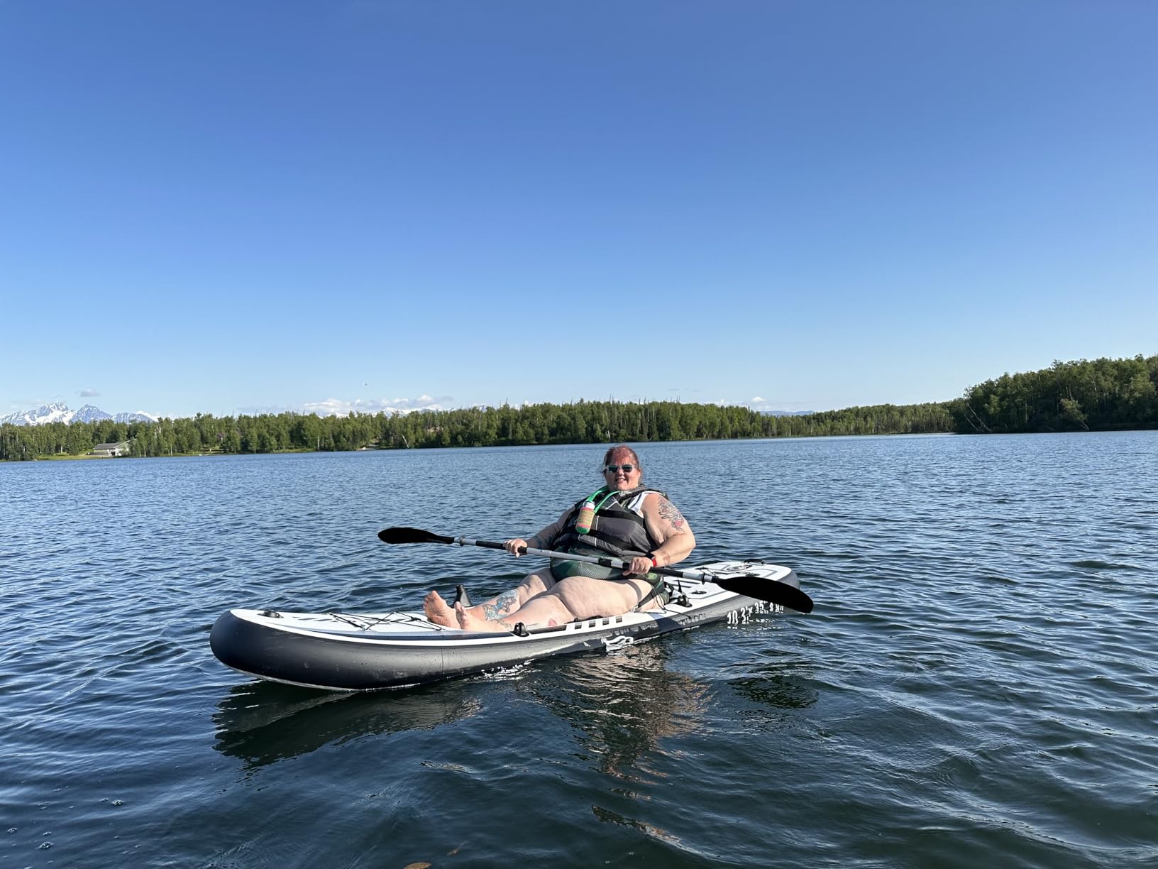 TIGERXBANG 10.2'x35''x8'' Inflatable Kayak with Detachable Seat, SUP-Kayak Set Includes Hand Pump/Aluminum Oar/Backpack, Boat for Adults/Kids | for Fishing, Touring customer photo 1