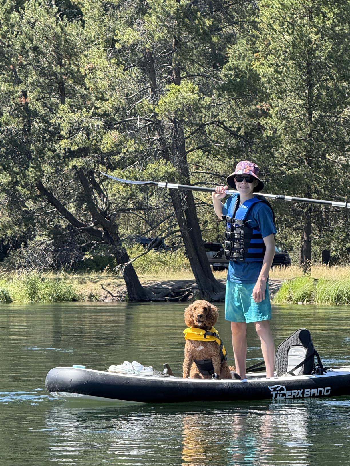 TIGERXBANG 10.2'x35''x8'' Inflatable Kayak with Detachable Seat, SUP-Kayak Set Includes Hand Pump/Aluminum Oar/Backpack, Boat for Adults/Kids | for Fishing, Touring customer photo 2