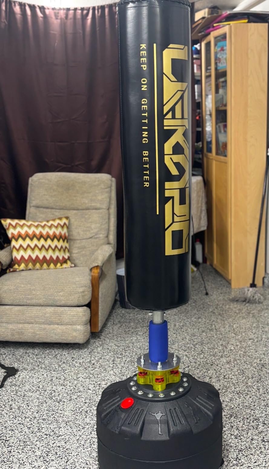LEKARO Freestanding Punching Bag with Boxing Gloves, Heavy Boxing Bag with Stand for Adult Kids, Standing Kickboxing Bag customer photo 1