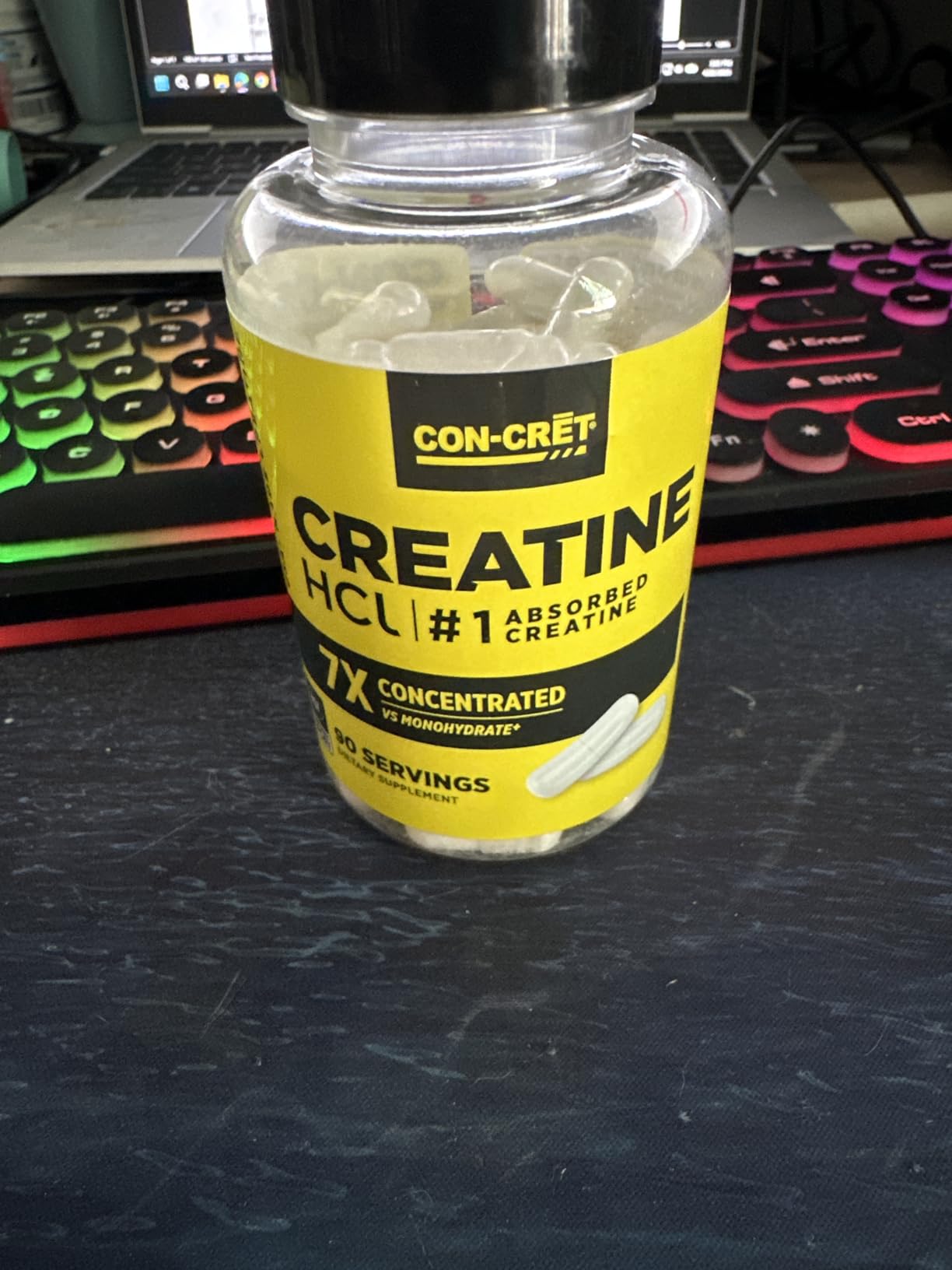 CON-CRET Creatine HCl Capsules | Muscle, Cognitive, Cellular Energy Support | No Bloating or Cramps | NSF Certified | 90 ct customer photo 1