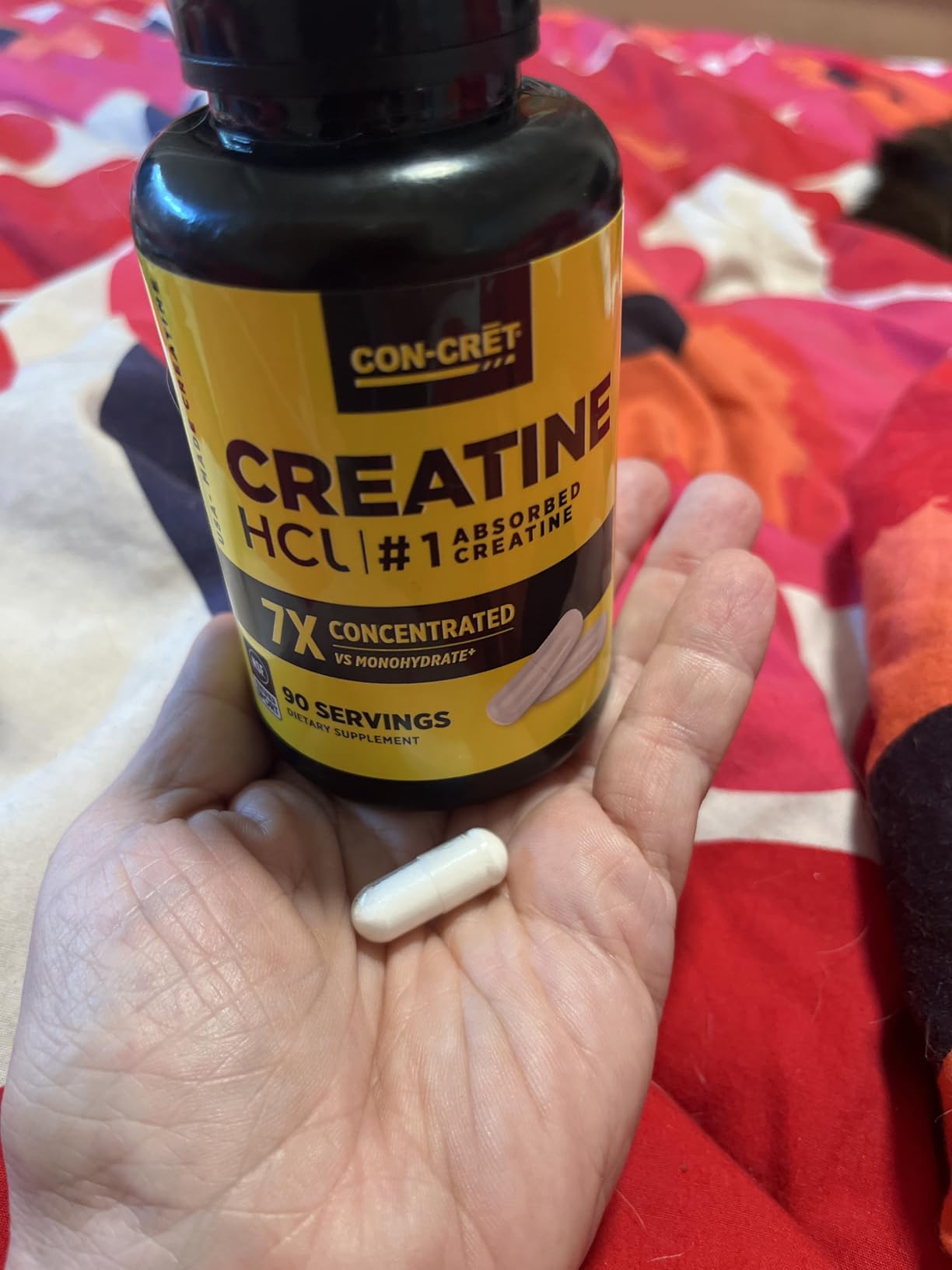 CON-CRET Creatine HCl Capsules | Muscle, Cognitive, Cellular Energy Support | No Bloating or Cramps | NSF Certified | 90 ct customer photo 2