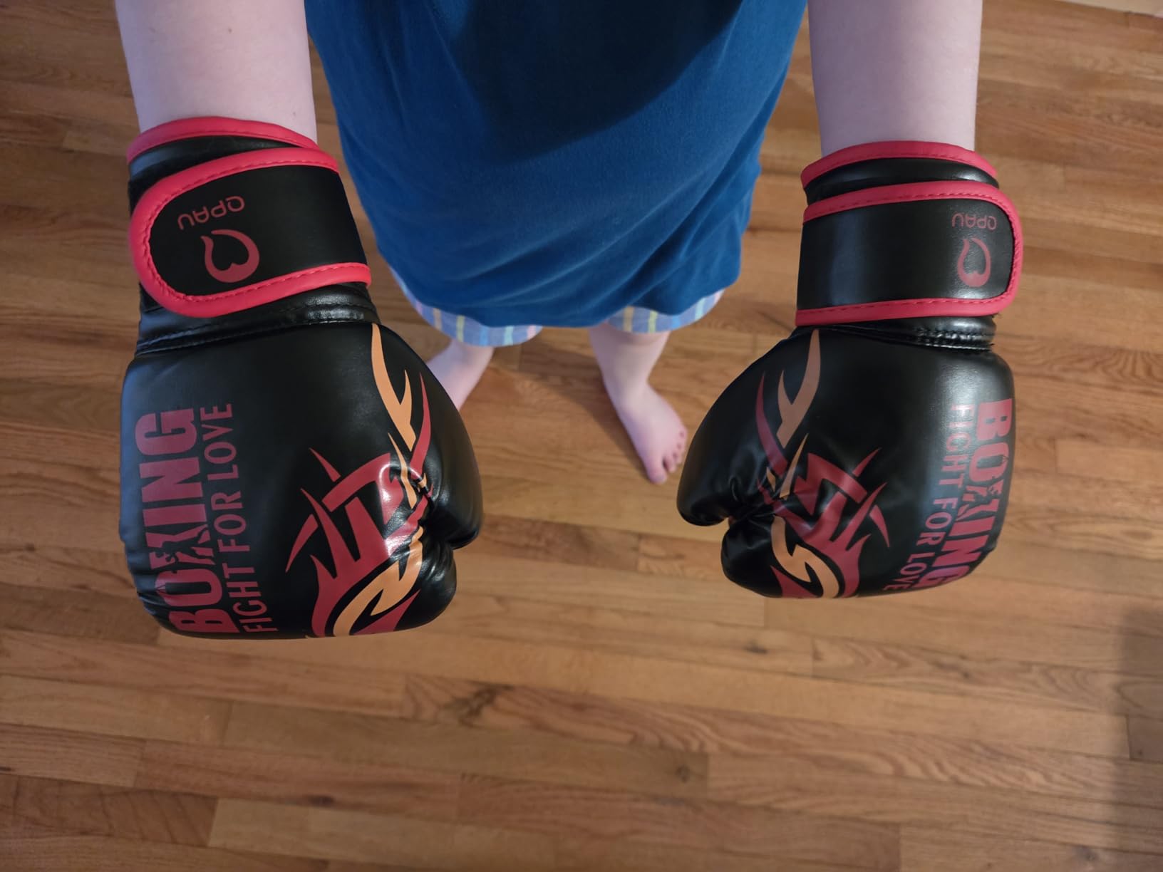 QPAU Inflatable Punching Bag, 48 Inch Stable Inflatable Boxing Bag for 3-6 Kids, Dinosaur Toy & Gifts for Boys and Girls, Kids Boxing Set for Practicing Karate, Taekwondo customer photo 2