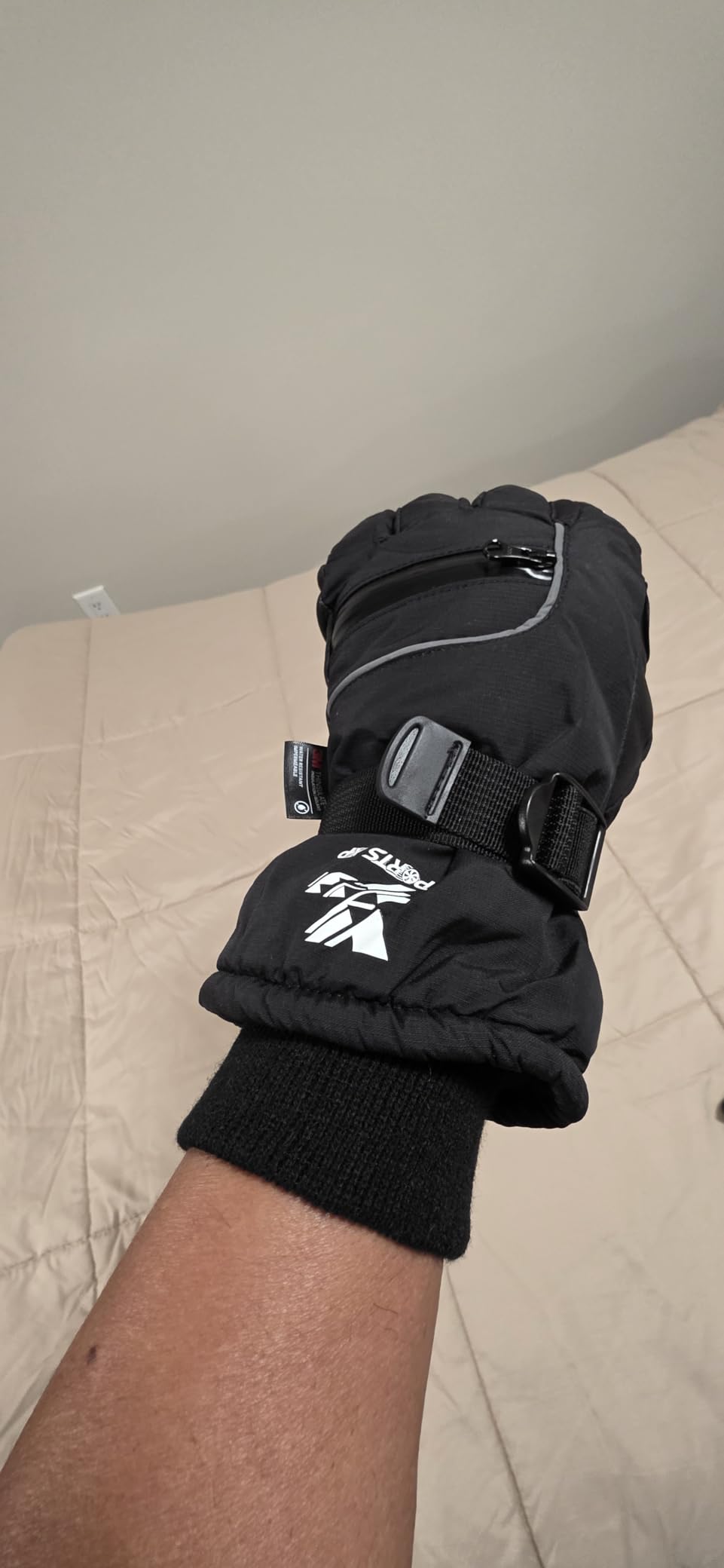 SKYDEER 100% Waterproof and Premium Deerskin Suede Leather Ski Gloves with 150G 3M Thinsulate Lining, Ultra Soft & Durable & Warm Cold Weather Gloves for Extreme Cold Condition (SD8650T) customer photo 2