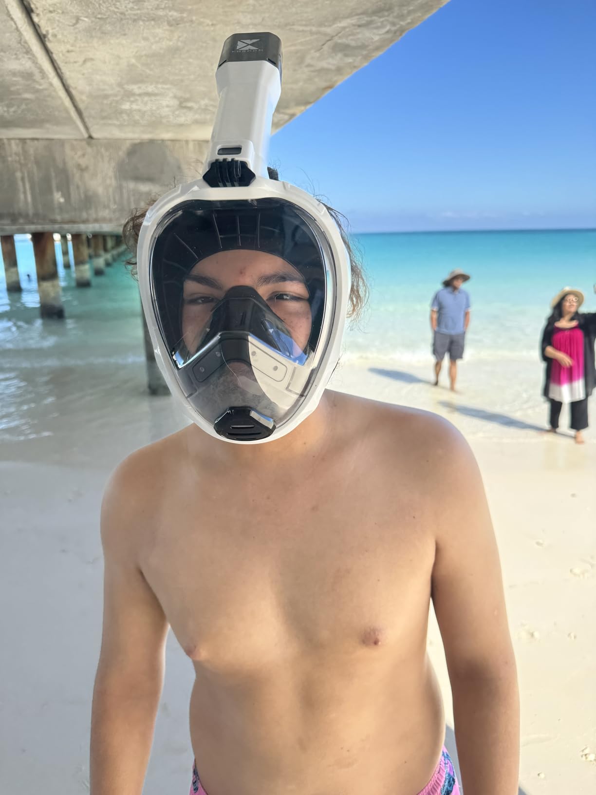 Khroom Full Face Snorkel Mask Adults | CO2-Safe Snorkeling Mask for Adults | 3X Larger Air Intake for Easy Breathing | Anti-Fog 180 Degree View | Adult Snorkel Mask for Men & Women customer photo 2