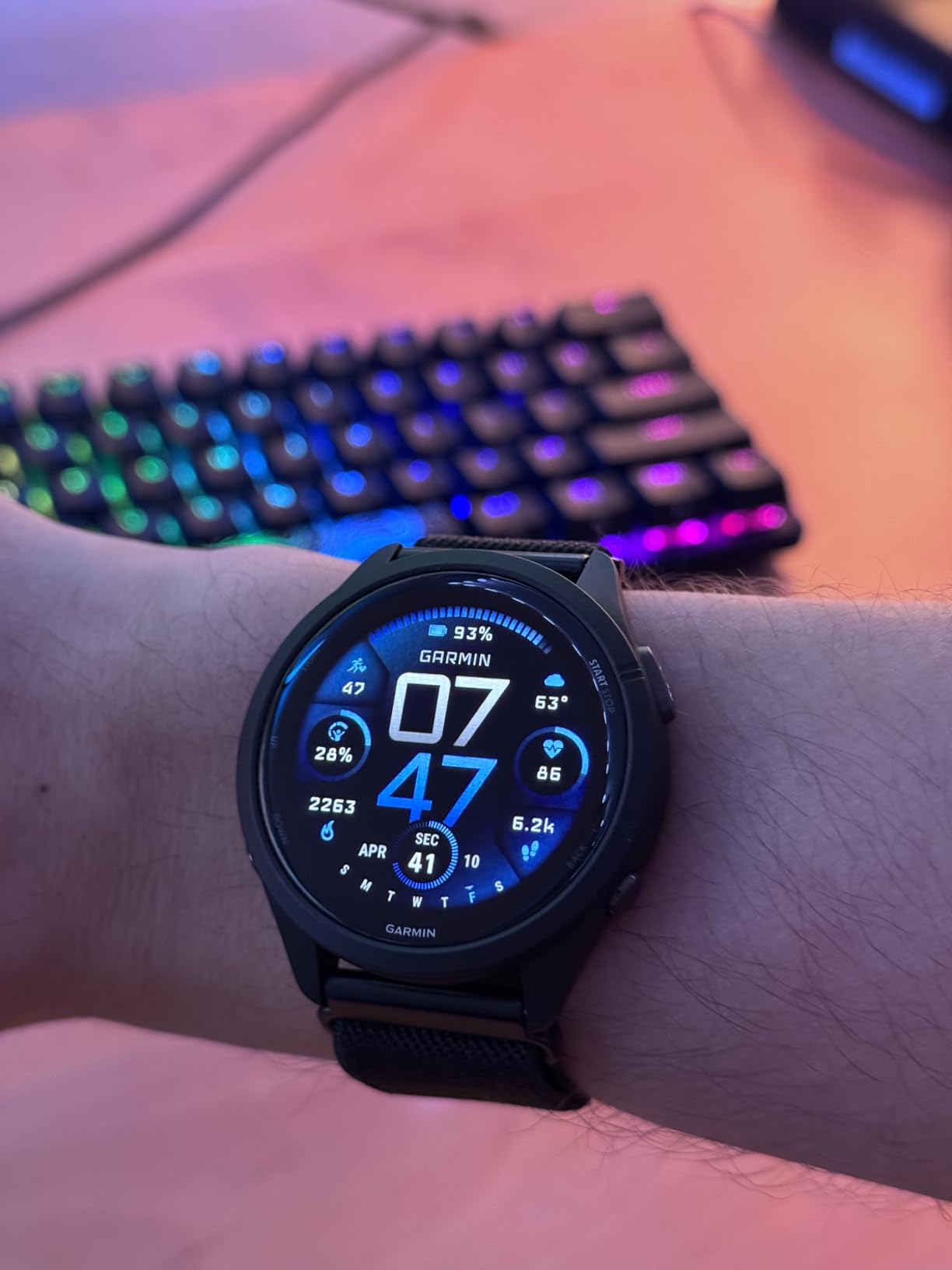 Garmin Forerunner 265S Running Smartwatch, Colorful AMOLED Display, Training Metrics and Recovery Insights, Light Pink and Powder Gray customer photo 1