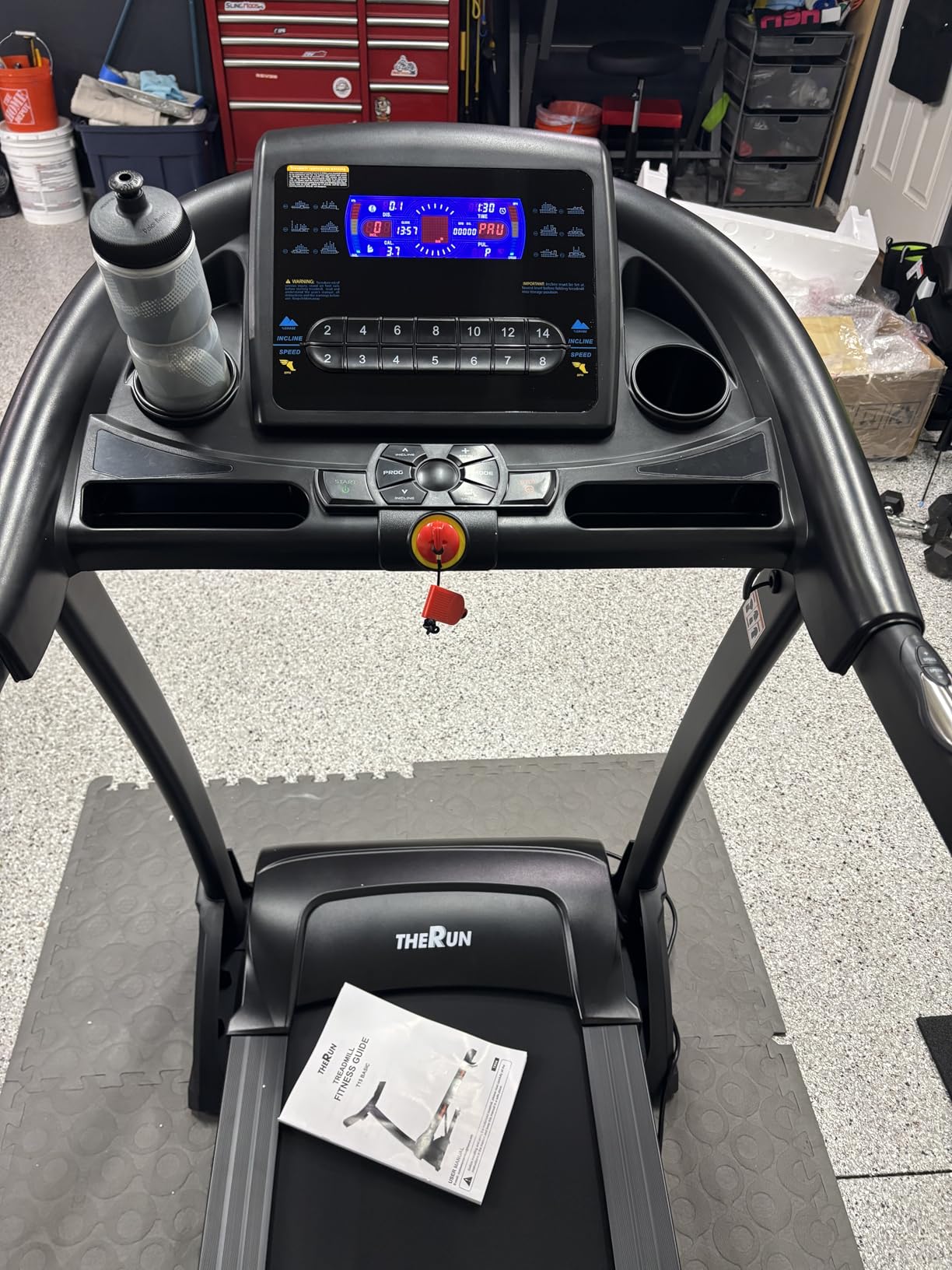 THERUN Incline Treadmill, Treadmills for Running and Walking, 300 lbs Weight Capacity Folding Treadmill with 0-15% Auto Incline, Wide Belt, 3.5 HP, App, Heart Rate customer photo 1
