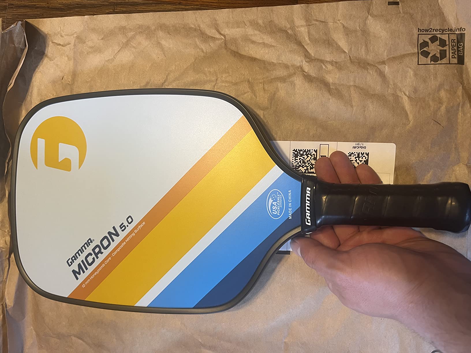GAMMA Pickleball Paddles, Quantum Series, Quantum Series, Micron 5.0, Neutron 5.0, Voltage 5.0, Atomic 5.0, USAPA Approved, Graphite Pickleball Paddle, Polypropylene Core, Honeycomb Grip, Great Feel, More Control customer photo 1
