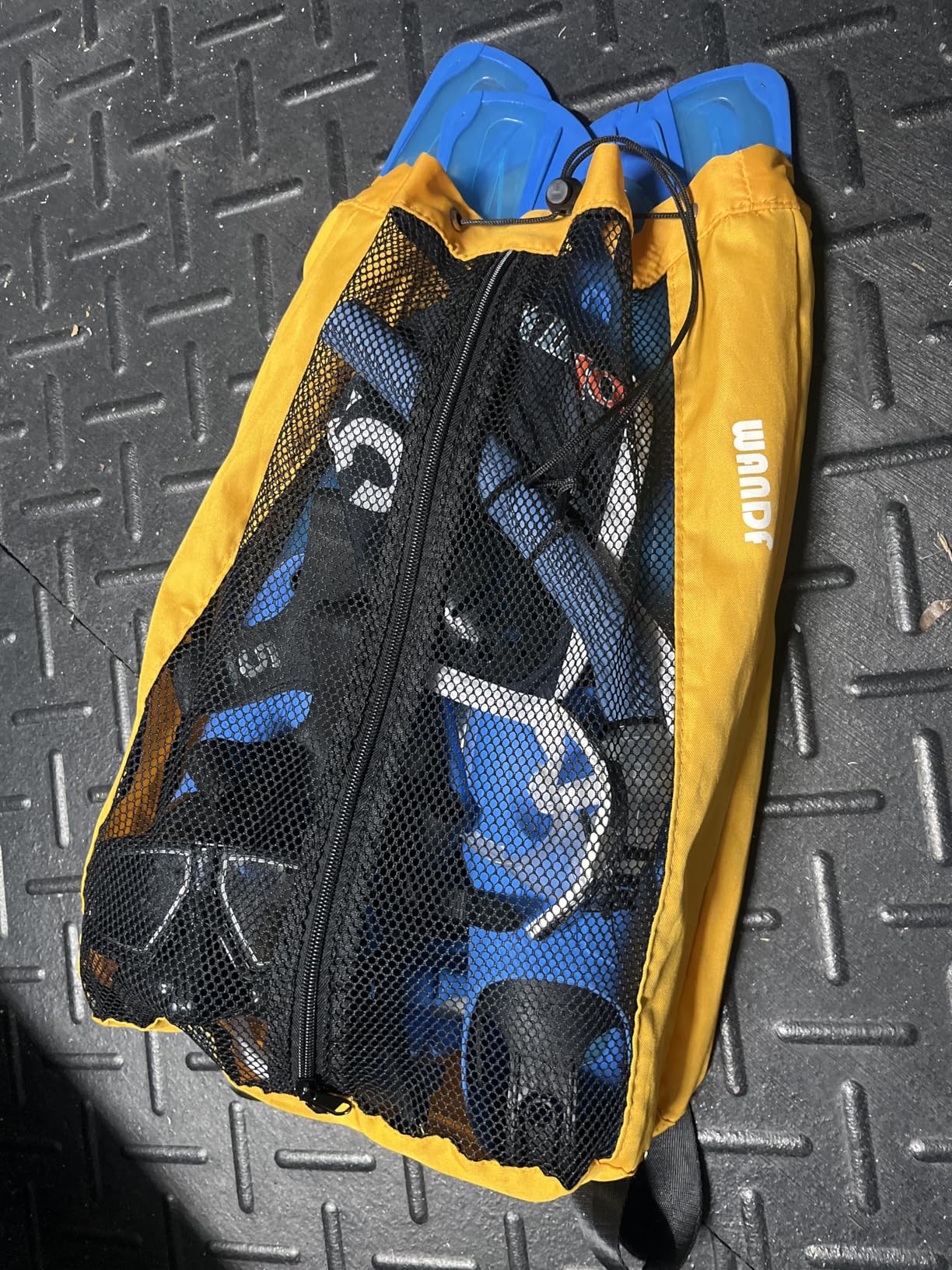 WANDF Swim Bag Mesh Drawstring Backpack Beach Backpack for Swimming, Gym, and Workout Gear customer photo 2