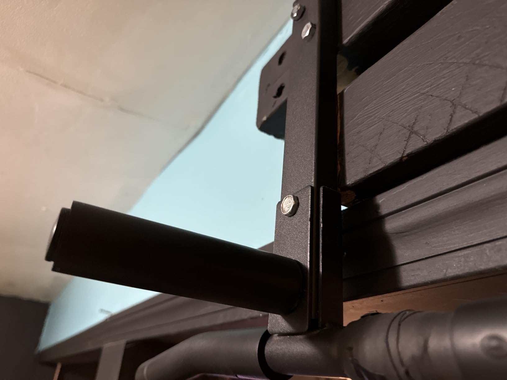 Joist Mounted Pull Up Bar, Ceiling Mount Chin Up Bar for Home Gym, Beam, Rafter, Easy installation, 42