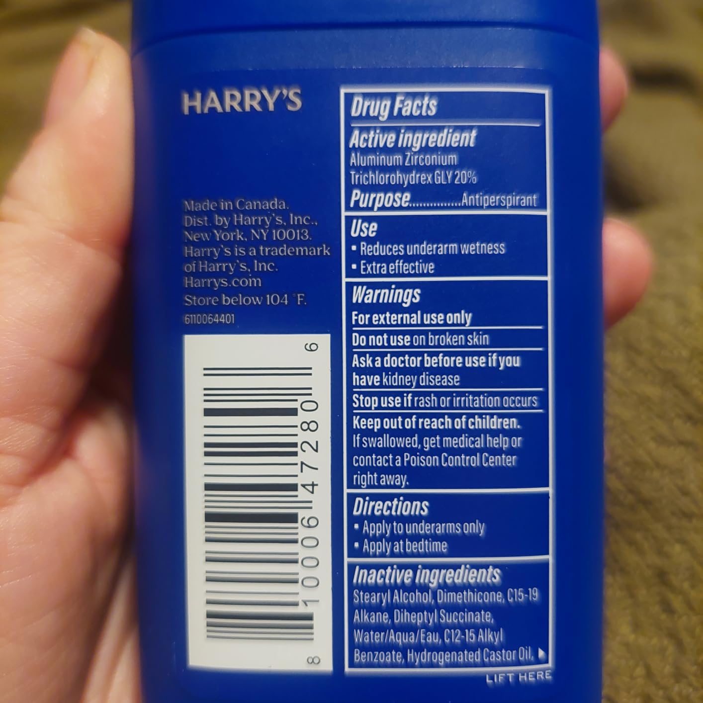Harry's Extra-Strength Antiperspirant Deodorant, Sweat & Odor Control Antiperspirant for Men, Variety Pack - Stone, Redwood, Wildlands, 2.5 oz Pack of 3 customer photo 1