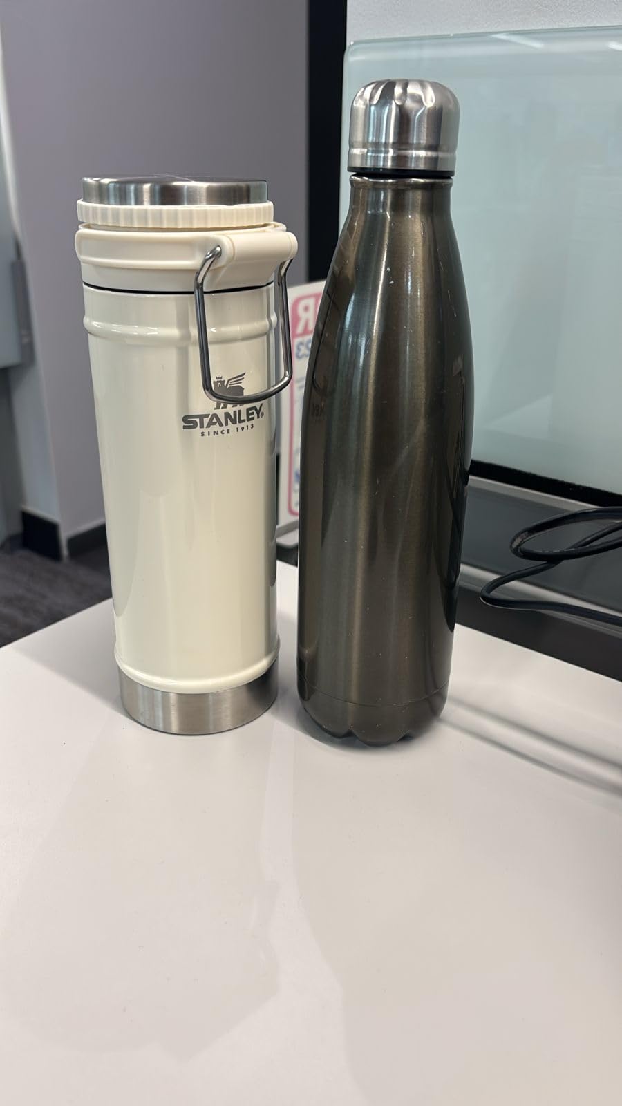 STANLEY Travel Mug with Integrated French Press 16 oz | 5 Minute Brew, 4 Hours Hot, Leakproof Lid | Mesh Filter for Coffee Grounds | Insulated Stainless Steel Coffee Maker | BPA-Free | Cream Gloss customer photo 2