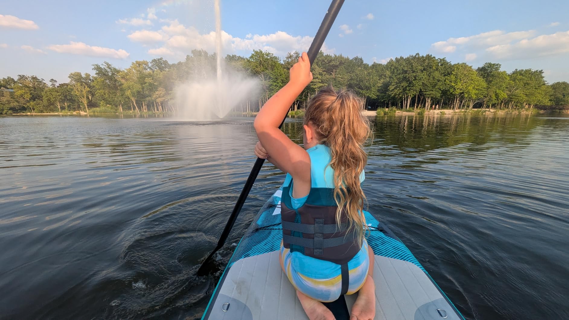 Flypark 10'8/11'x35'' Fishing&Family Stable Inflatable Paddle Boards, Extra Wide SUP Paddleboard Inflatable, 430lb/3 People, Stand Up Paddle Board for Adults, Camera Mount, Shoulder Strap, Rod Holder customer photo 2