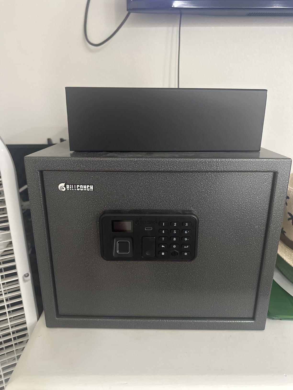 Billconch Smart Gun Safe for Multiple Pistols - Automatic Lock Safe Box with LCD Display/Voice Guide, Quick Access Unlock with Fingerprint/Keypad/Key/App, Biometric Handgun Safe for Money Valuables customer photo 1