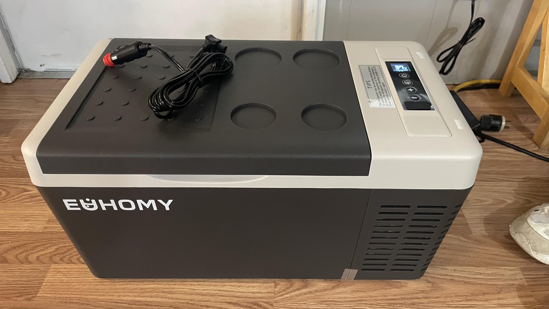 EUHOMY 12 Volt Refrigerator, 19QT(18L) Compressor Electric Cooler APP Control, Car Fridge -4F~68F, Portable Refrigerator 12/24V DC 100-240V AC, Portable Freezer for Camping, Travel, Boat customer photo 1