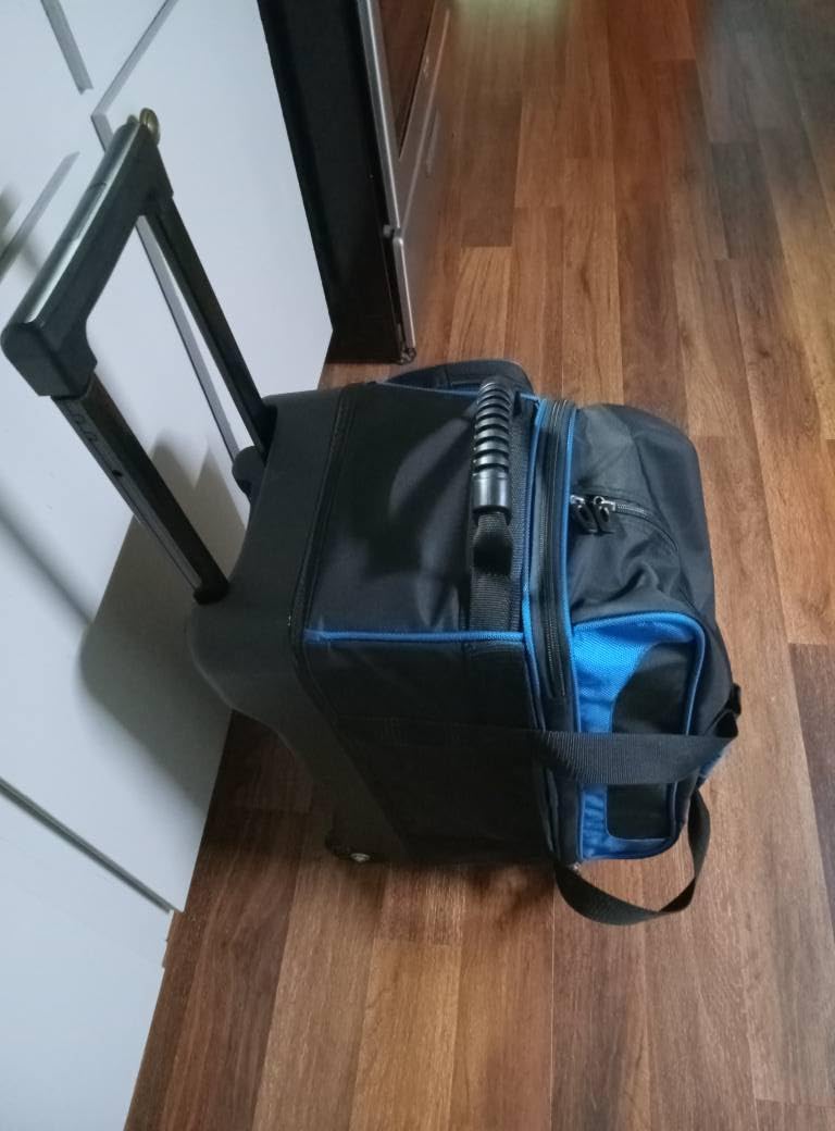 Mangrove 2 Ball Bowling Bag with Wheels, Double Bowling Bags 2 Ball Roller w/Separate Compartment for Bowling Shoes (Up To US Mens Size 15), Accessory Pocket & Retractable Handle Extends To 40