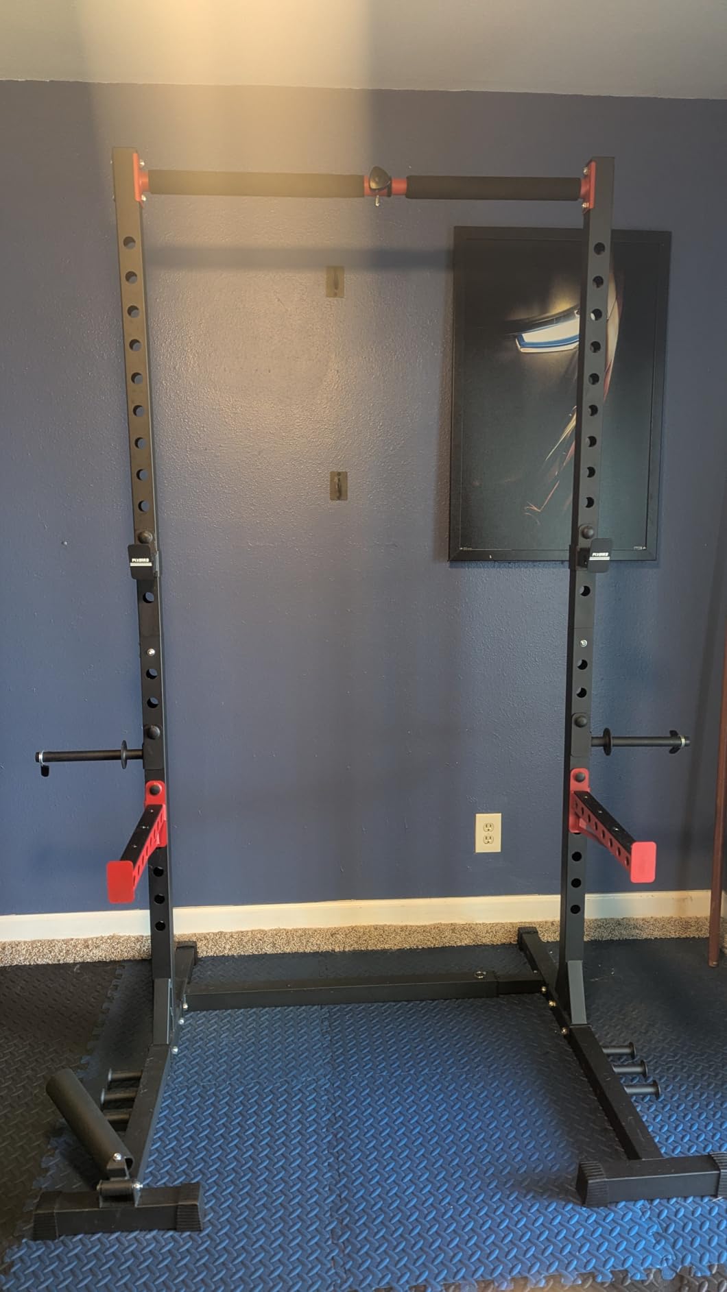 FLYBIRD SR1 Squat Rack with Pull-Up Bar, Adjustable Multi-Functional Power Rack, Inner Width Squat Rack Stand Suitable for 6FT,7FT Barbell for Home Gym Equipment customer photo 2