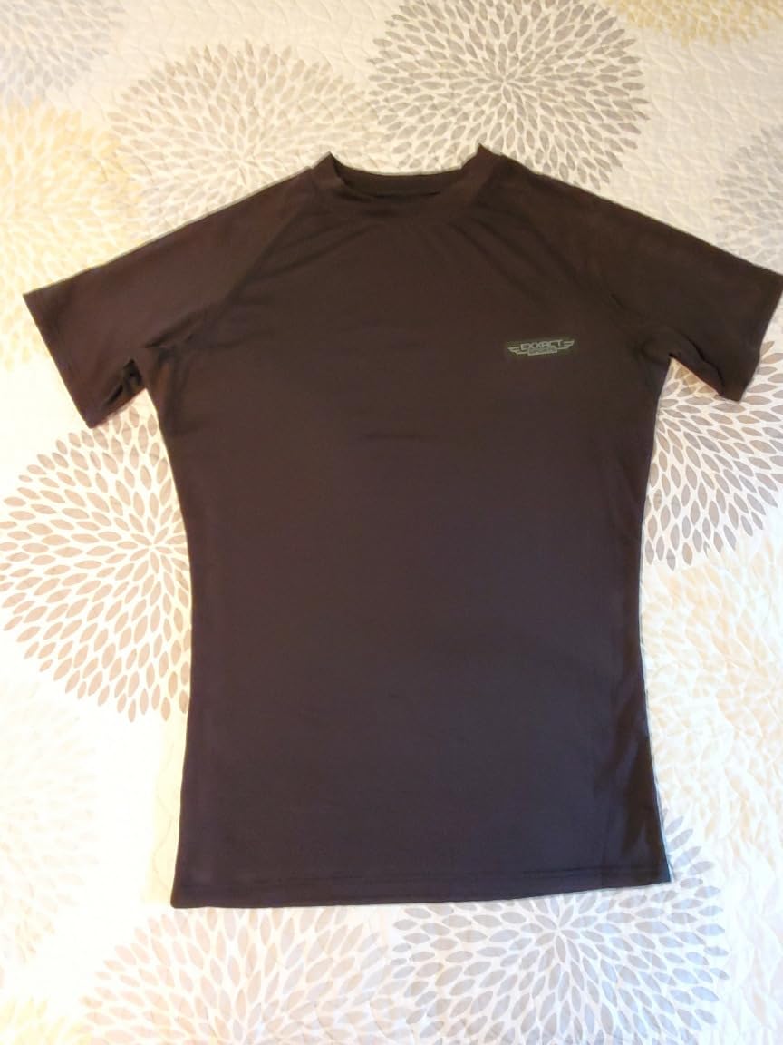 Exxact Sports Men's BJJ Rash Guard Short Sleeve, IBJJF Ranked No Gi Jiu Jitsu Compression Shirt for MMA Grappling & Training customer photo 2