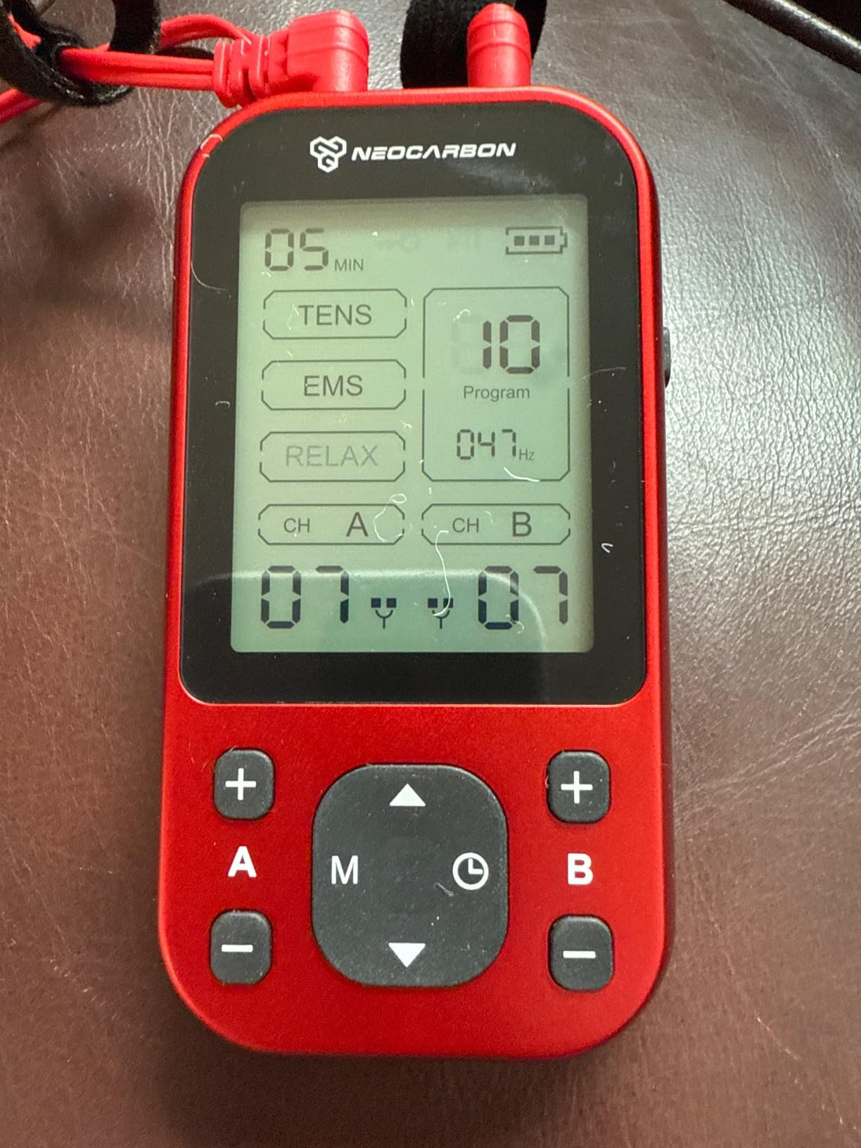 NEOCARBON TENS Unit Muscle Stimulator Pro for Back Pain Relief, Shoulder Recovery and Physical Therapy, Electronic EMS Massager Machine with PMS Pulse for Effective Shock Therapy customer photo 2