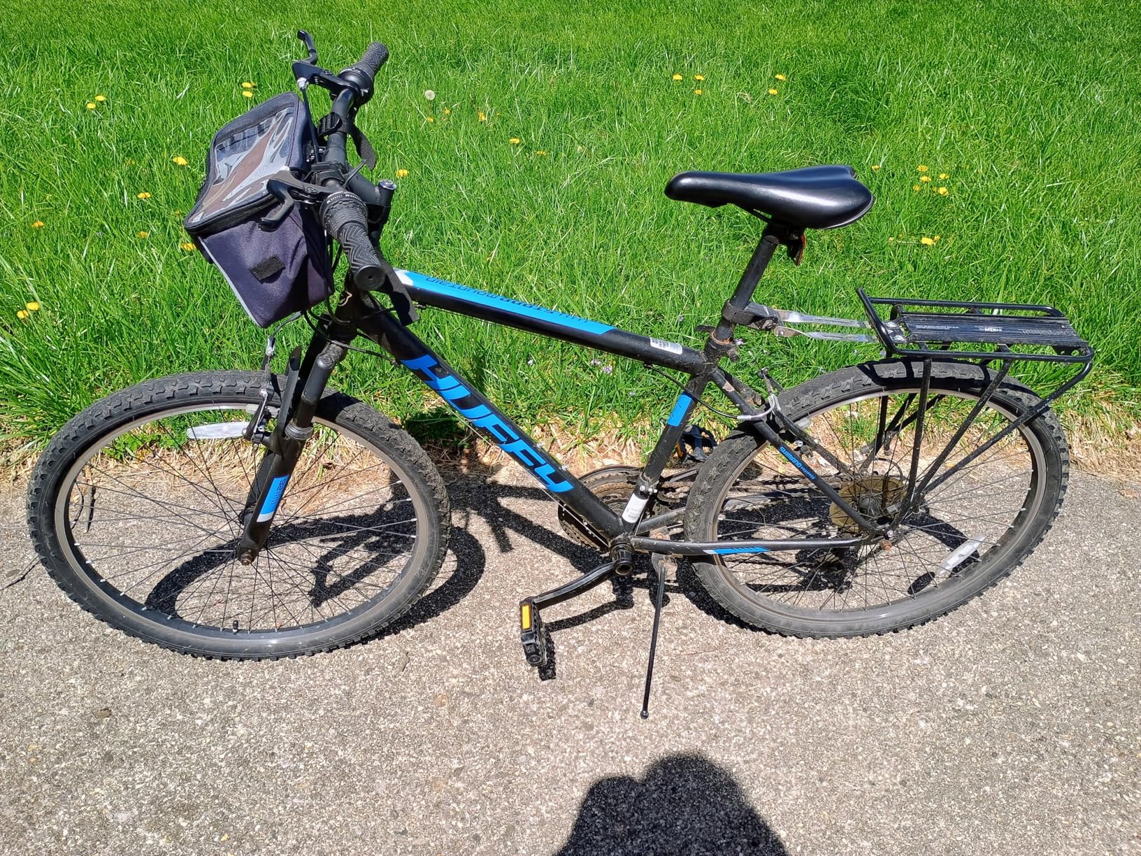 Huffy Stone Mountain Bike for Men and Women, 20-24-26 inch, 6-Speed or 21-Speed, Front or Dual Suspension, Multiple Colors, Adjustable Saddle, Shimano Equipped, All-Terrain Tires customer photo 1